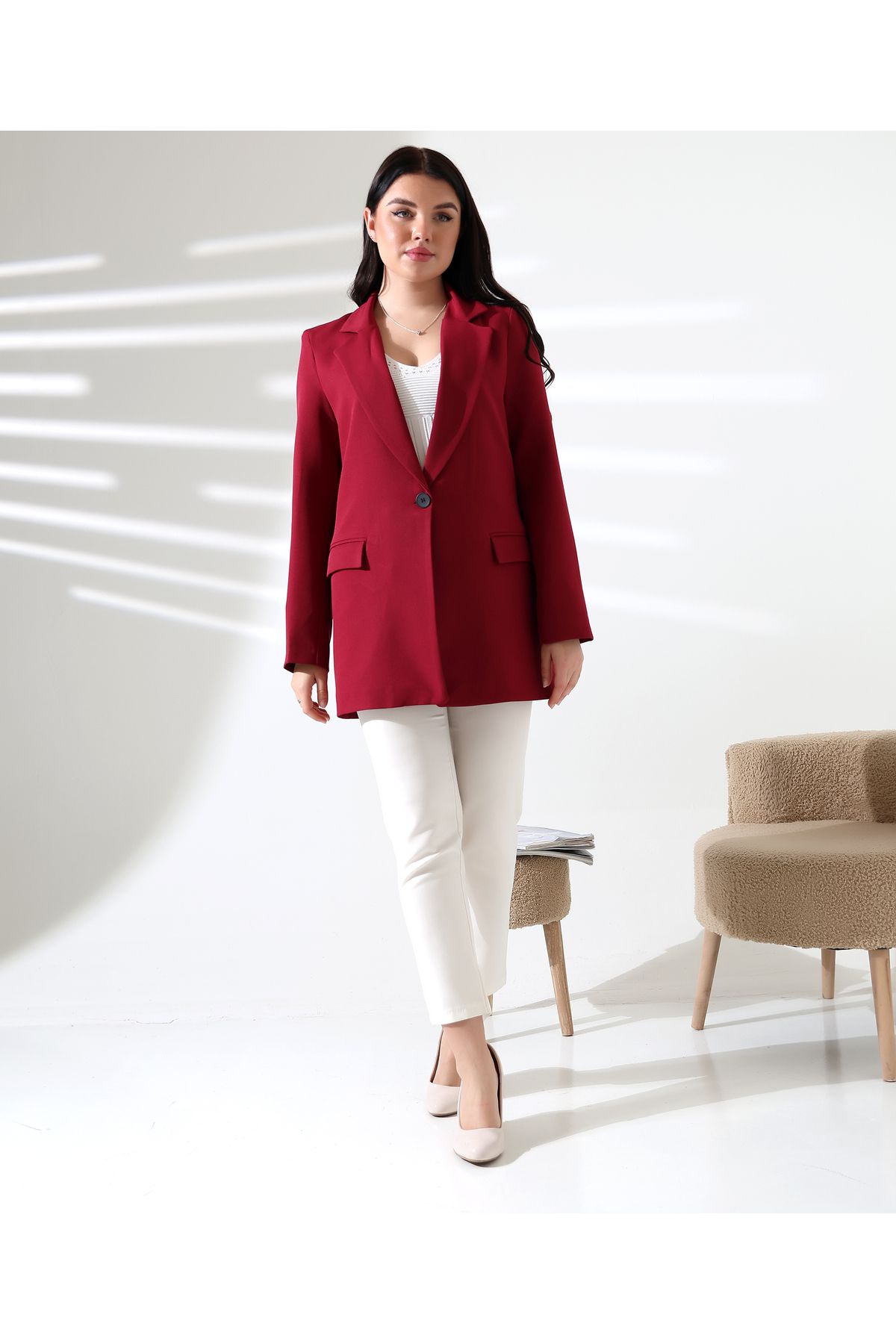 stcococix since 1990-Blazer Model Jacket with One Button 8