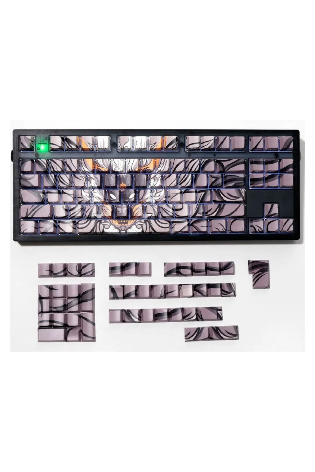 silabor 136 anahtar Orlong klavye tuş PBT çift atış yan baskı keycaps 108 96 87 NJ80 84 75 68 64 61
