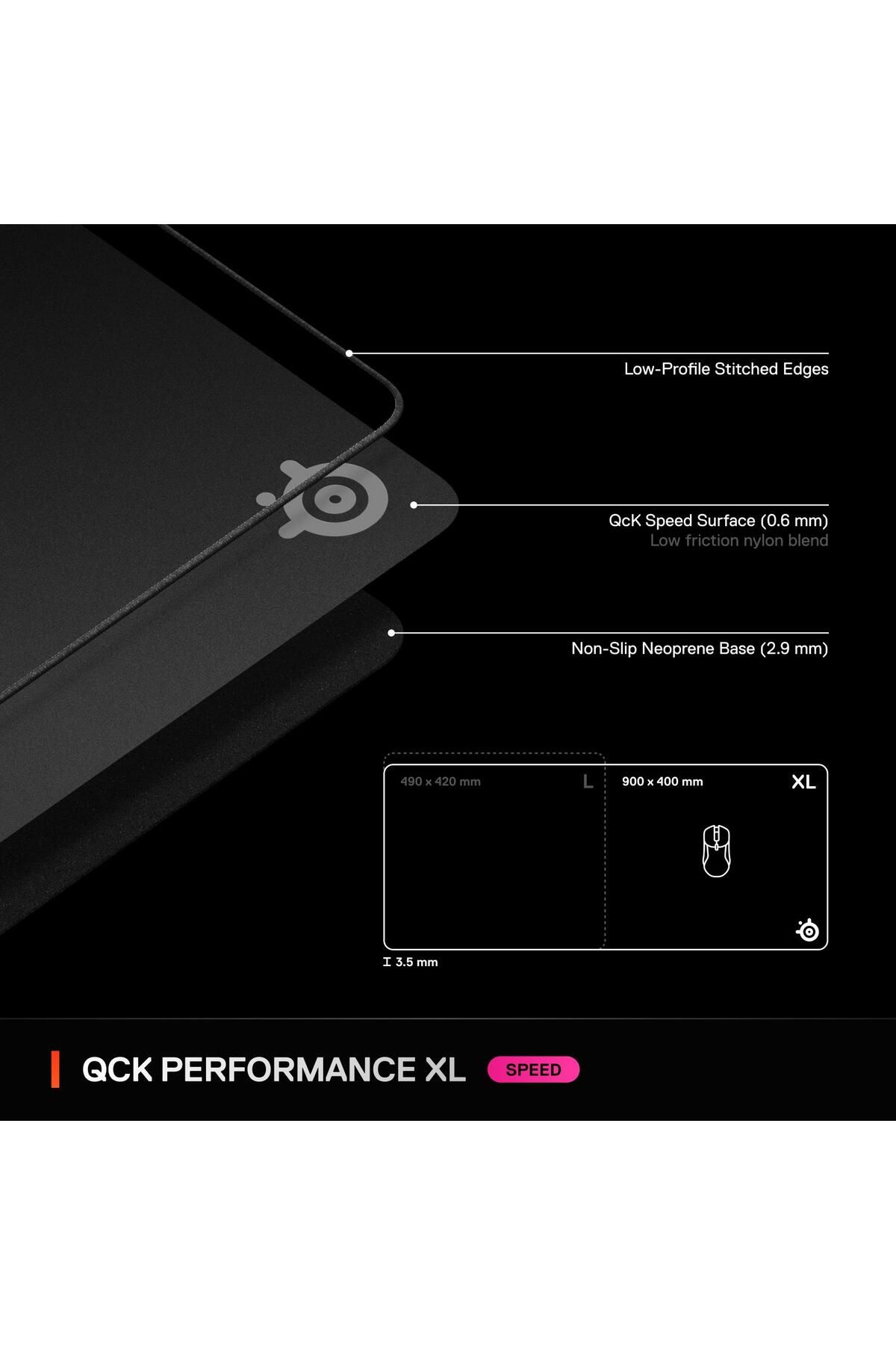 SteelSeries-لوحة ماوس الألعاب Qck Xlarge ذات الأداء السريع 7