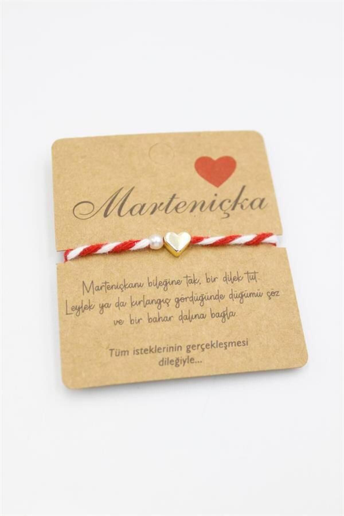MENESSA-Heart Marteniçka Bracelet - Red 2