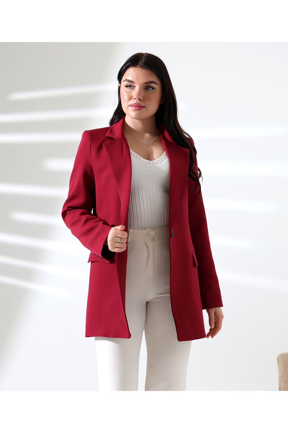 stcococix since 1990-Blazer Model Jacket with One Button 4