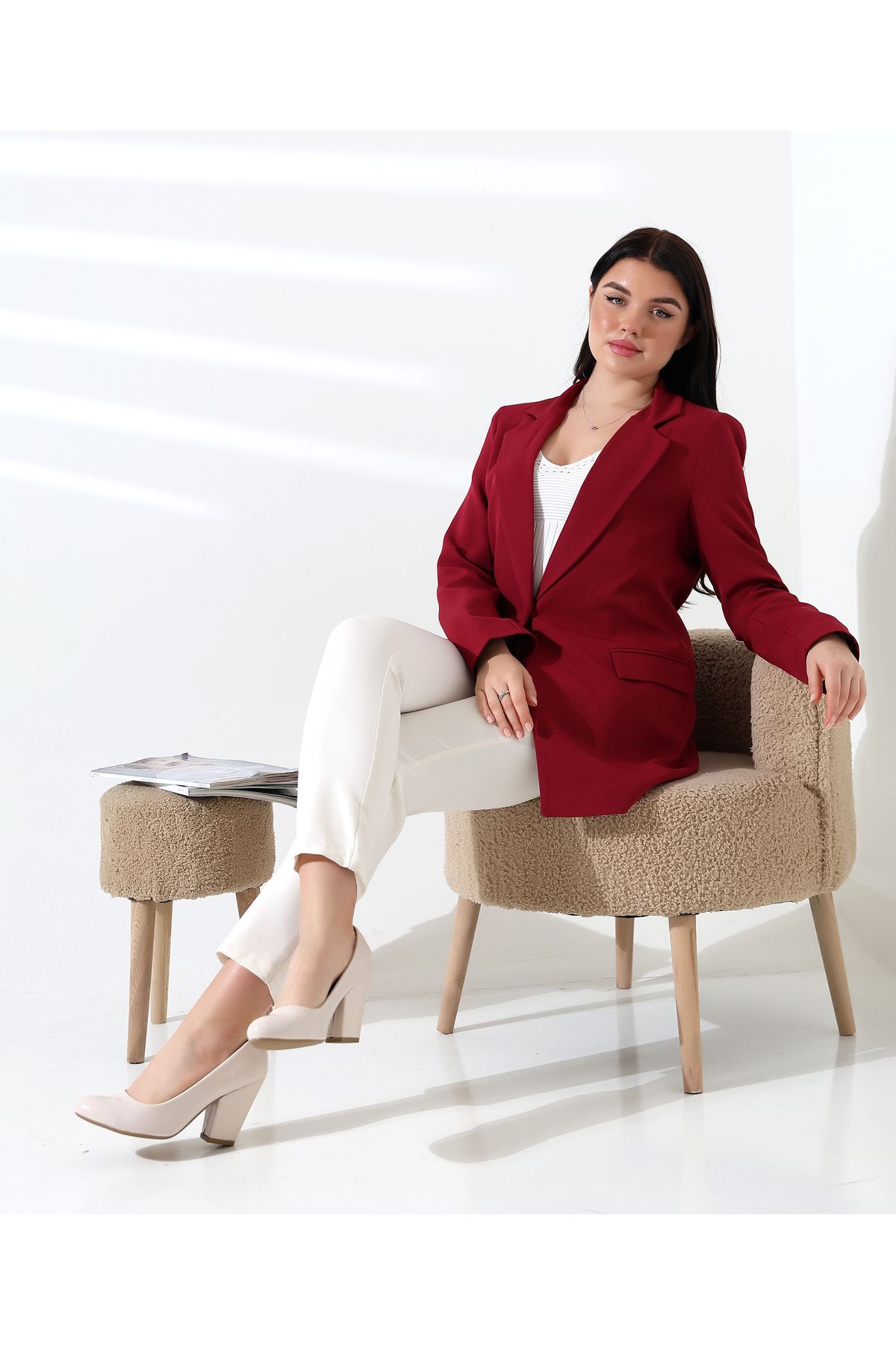 stcococix since 1990-Blazer Model Jacket with One Button 6