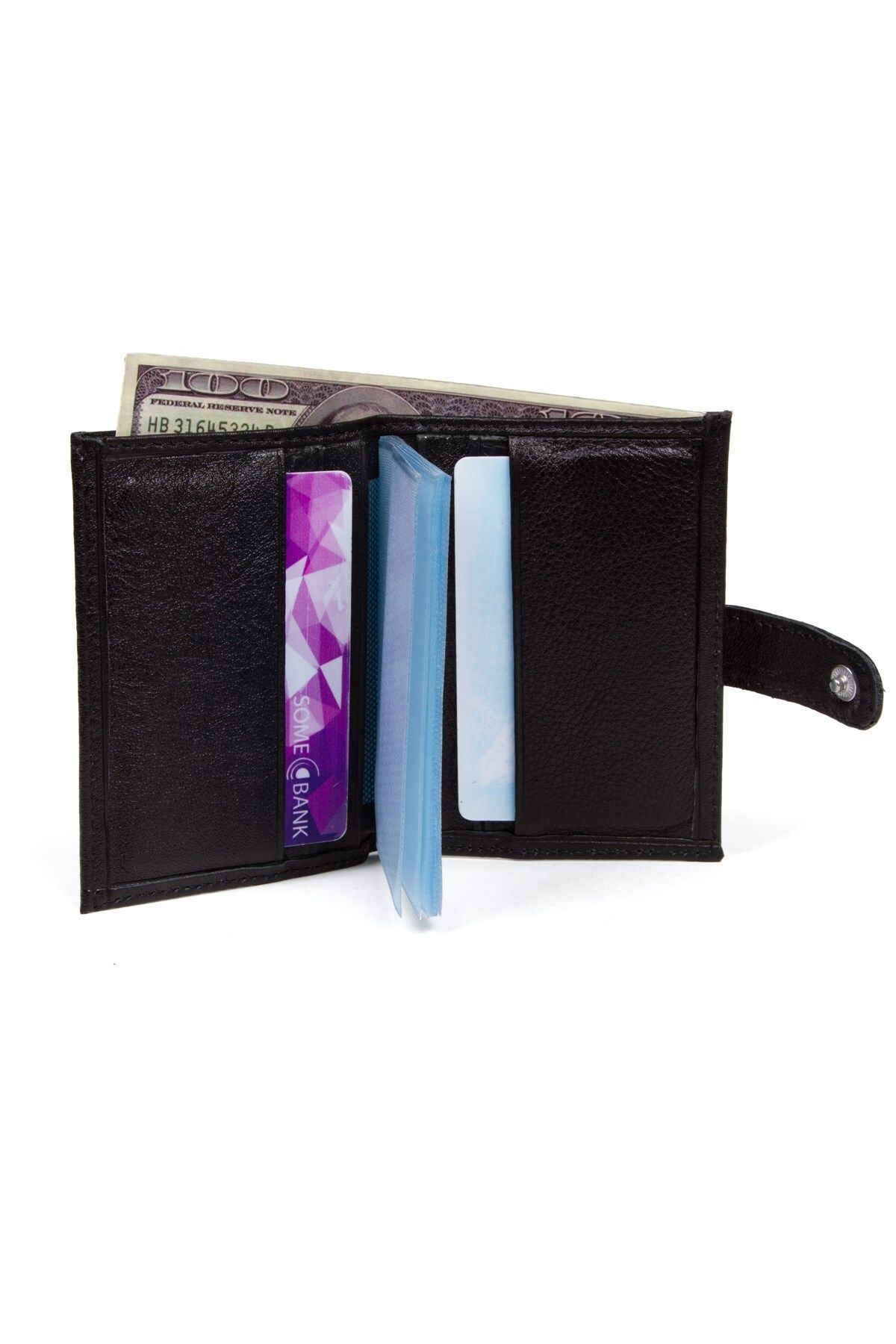 Newish Polo-Men's Genuine Leather Wallet and Card Holder – Navy Blue 3