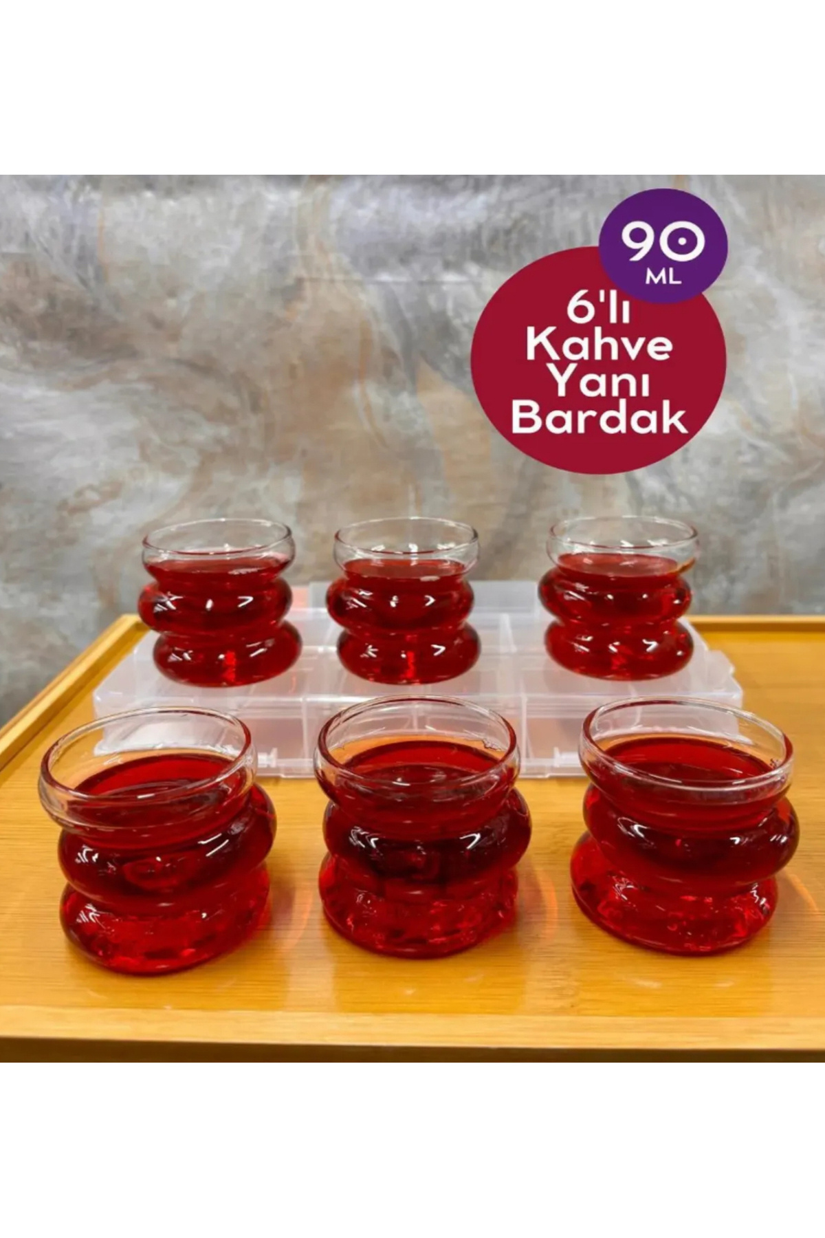 Snow Homs-6-Piece Strip Coffee Side Cup 6 Pieces Mini Strip Cup Shaped Coffee Side Presentation Cup 2