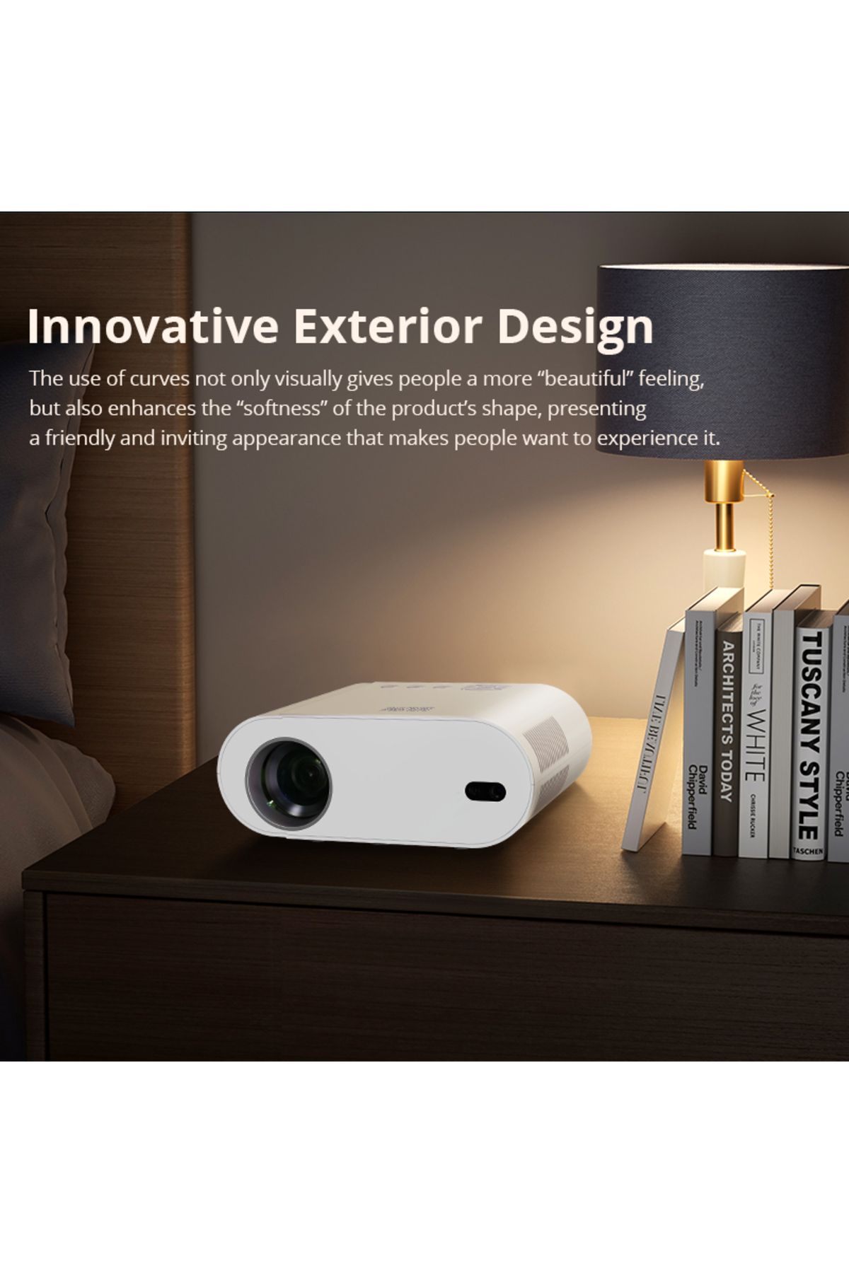 Datazone-جهاز عرض DZ-P-4008V عالي الوضوح، 3000 لومن، يدعم 4K، واي فاي 6، أندرويد 11، بلوتوث 3