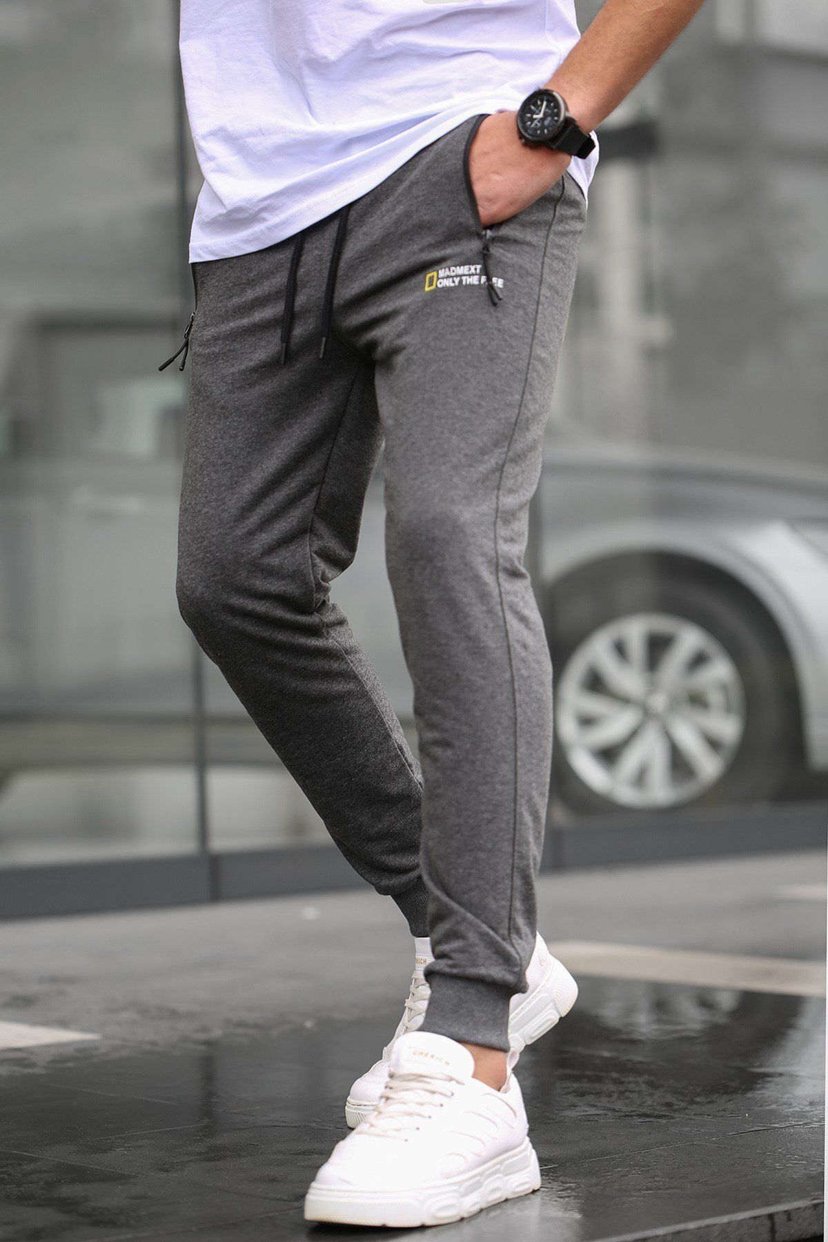 Madmext Antracytowy Dres Podstawowy Mężczyzna - XL