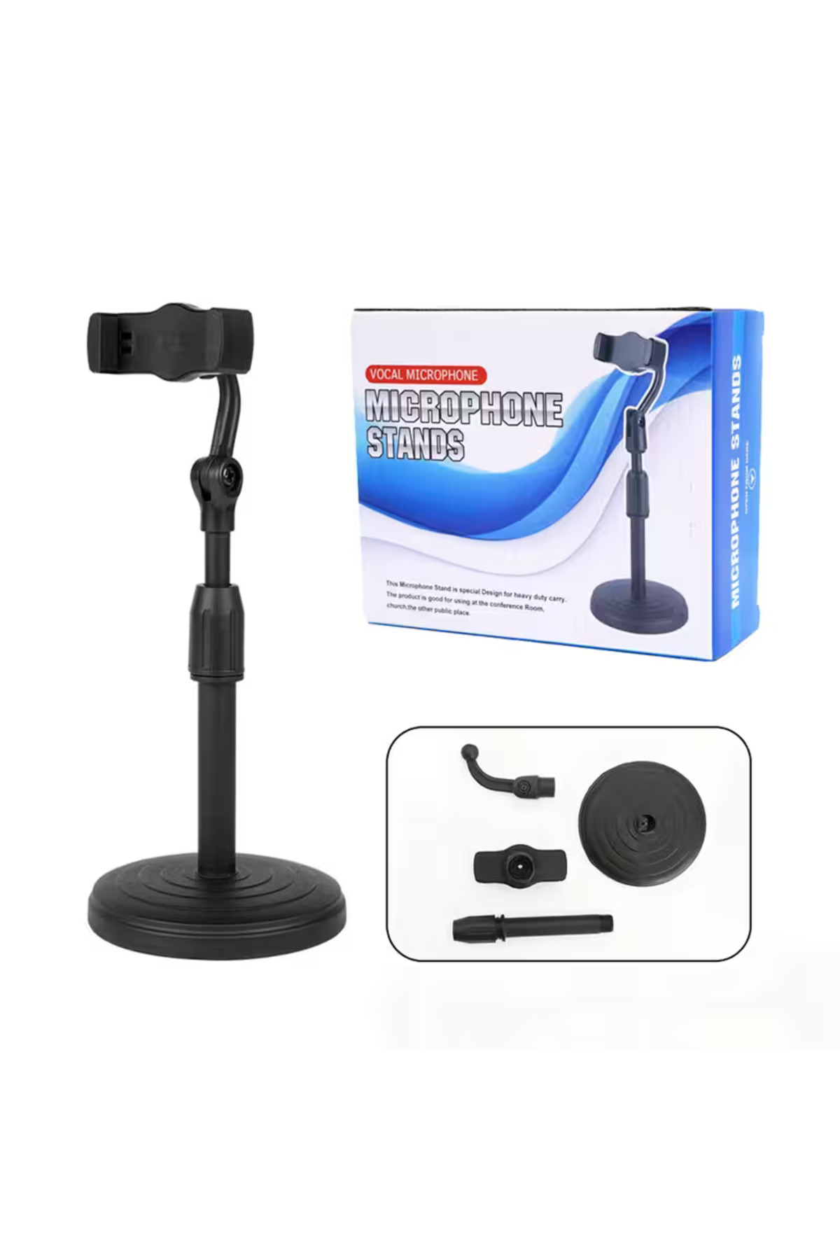 حامل هاتف محمول بلاستيكي محمول مكون من قطعتين