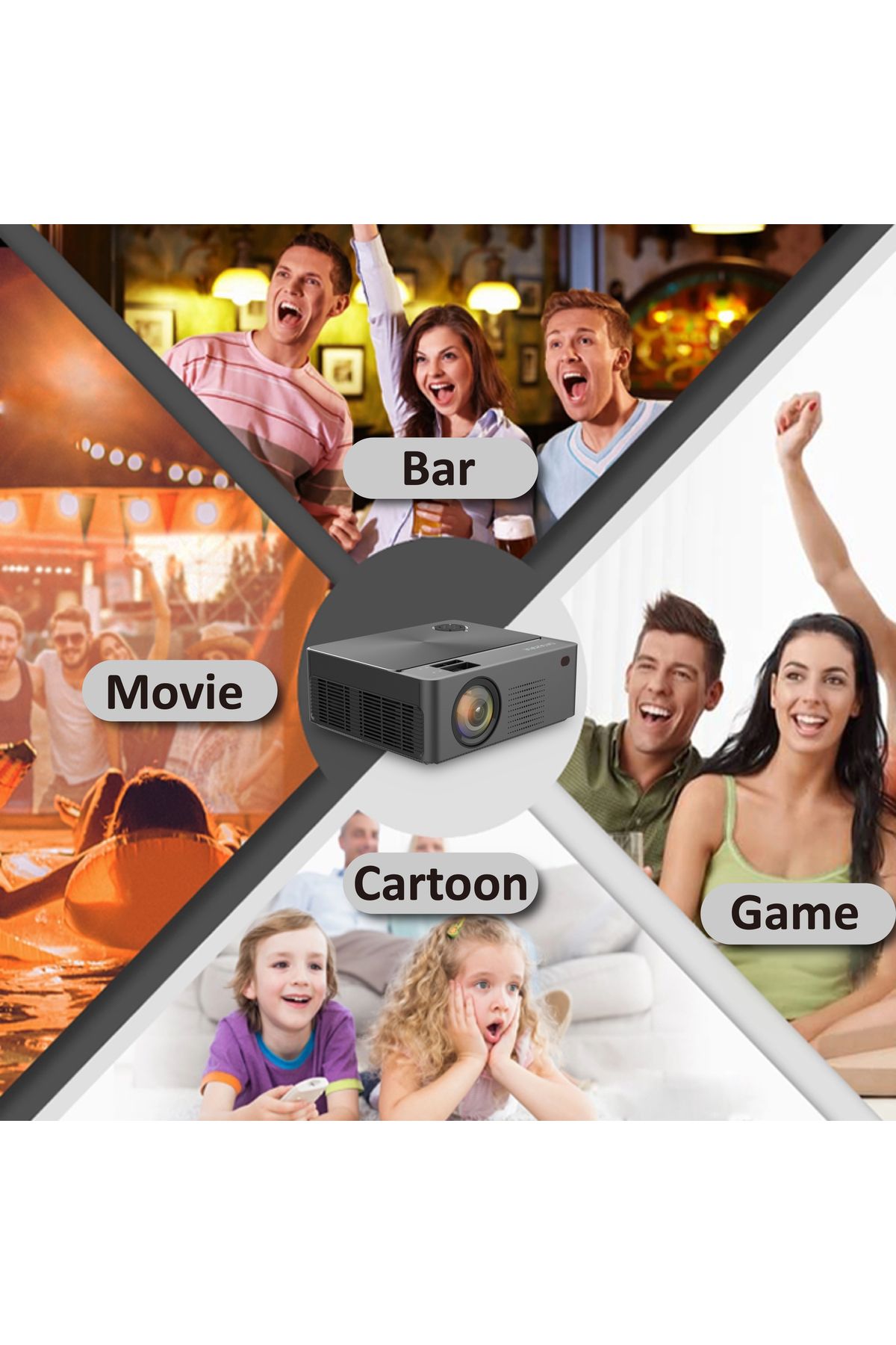 Datazone-Smart Projector with android version 2800Lumines , HD Resolution 4