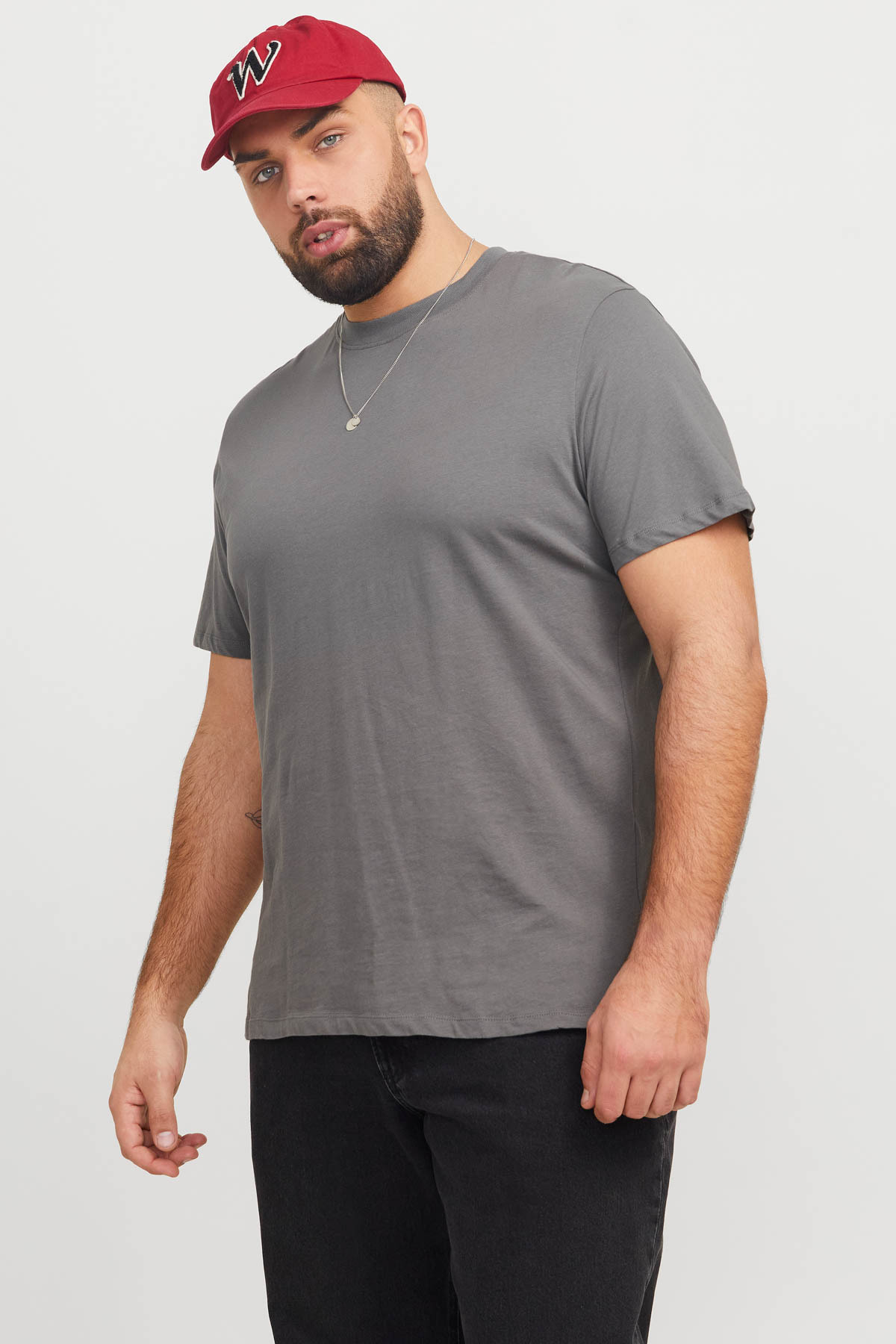 تی‌شرت آستین کوتاه مردانه JJEBRADLEY TEE SS NOOS GRI جک اند جونز تی شرت Jack & Jones