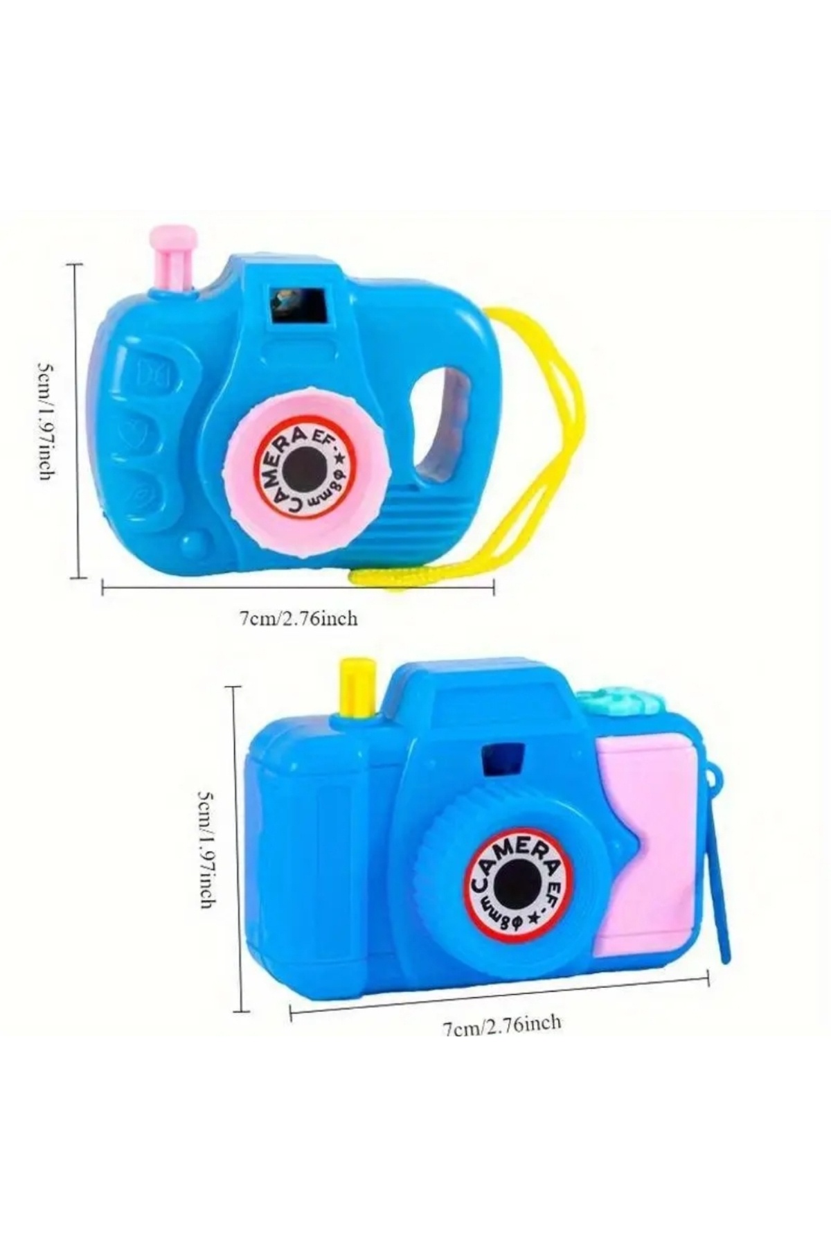Edi Antik 1 Adet Renkli Hayvan Filmli Oyuncak Kamera. 7x5cm boyutunda oyuncak kamera fotoğrafı 3 (önizleme)