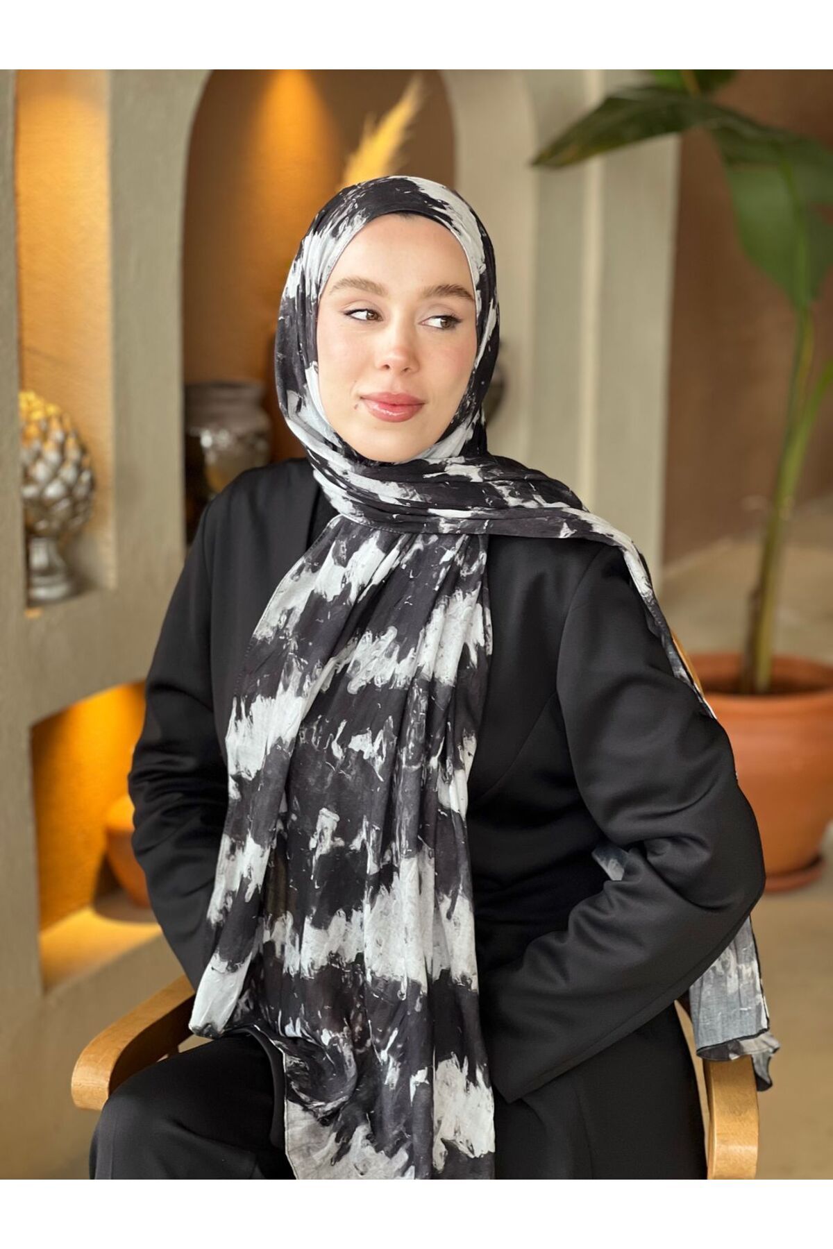 Modakaşmir-Spring Rhythm Pattern Bamboo Shawl 2