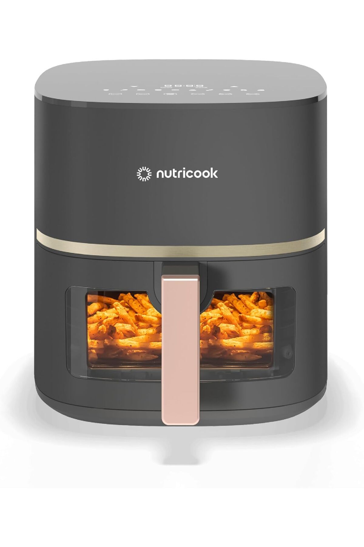 Nutricook Air Fryer Essentials Vision, 5,2 L Kapasite, 1500 W, 10 Ön Ayar, Işıklı Şeffaf Pencere