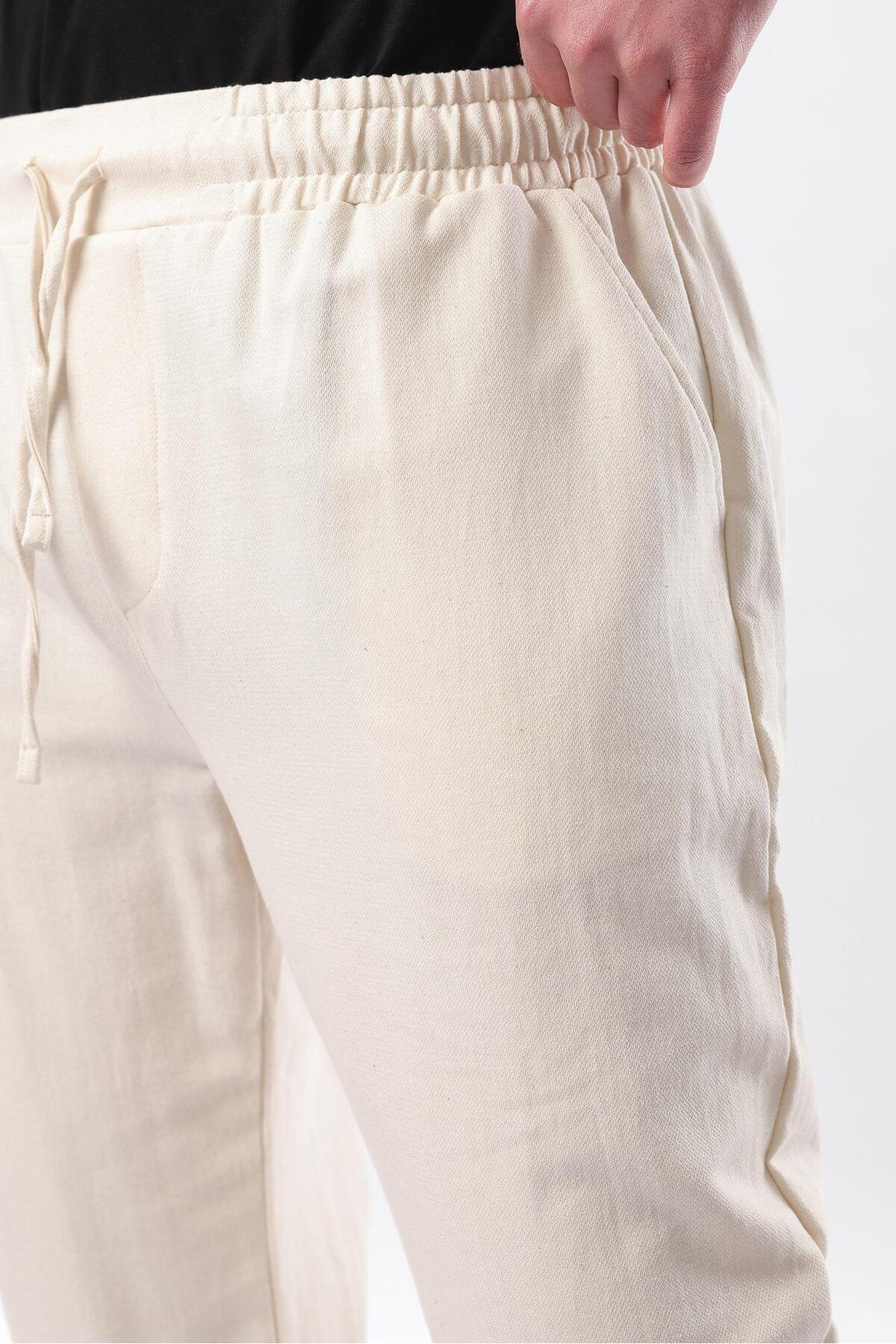 Madmext-Beige Fit Cut Men's Trousers E6558 5