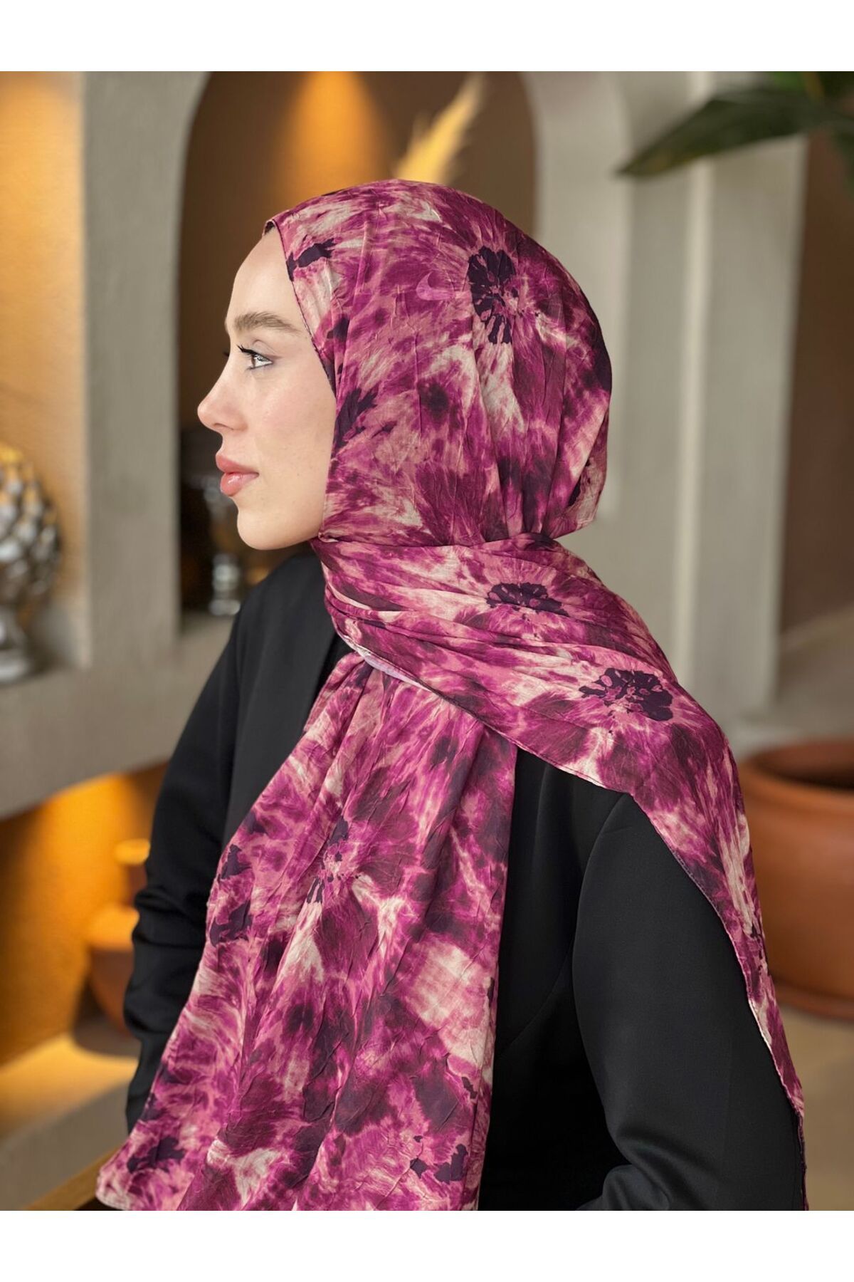 Modakaşmir-Loop Pattern Bamboo Shawl 3
