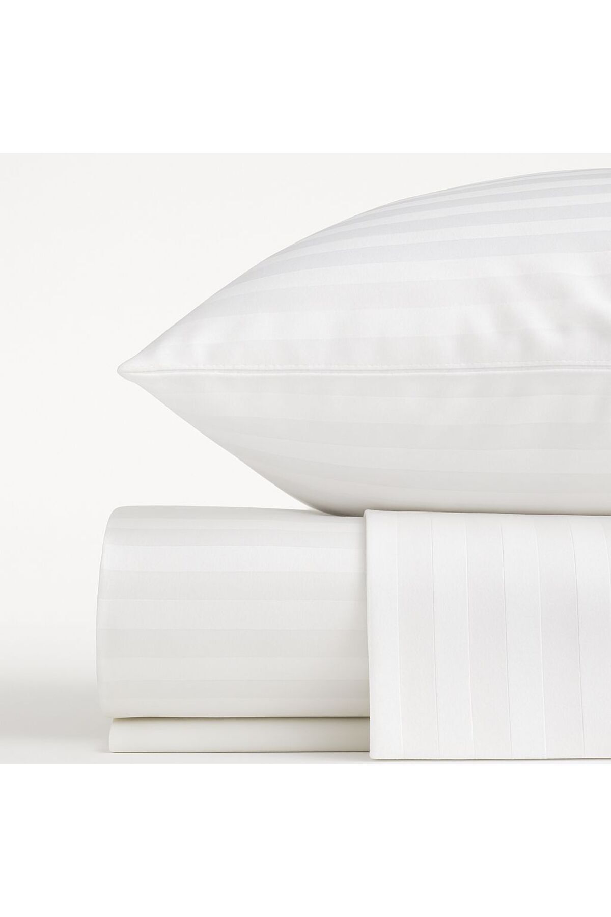 JANGEAR-Striped Satin Bed Sheets Set, Luxury Original Cotton Satin Height 30cm 2