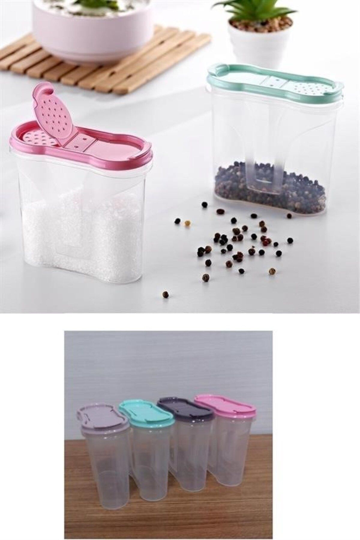 Home BUFFER® Plastik Kapaklı Majör Baharatlık Baharat Saklama Kutusu Kabı