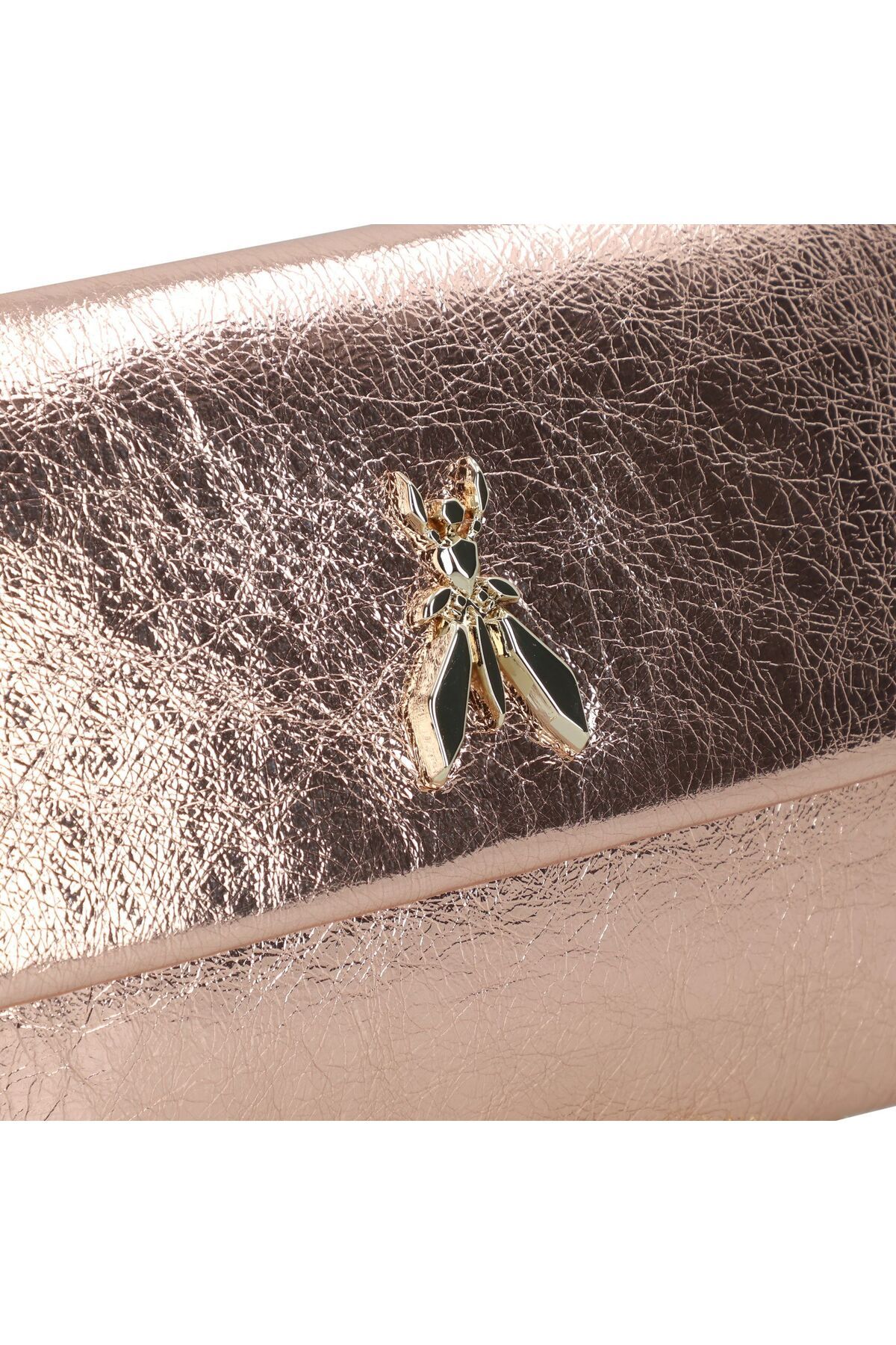 Patrizia Pepe-Fly Metallic Clutch Tasche Leder 27 Cm 4