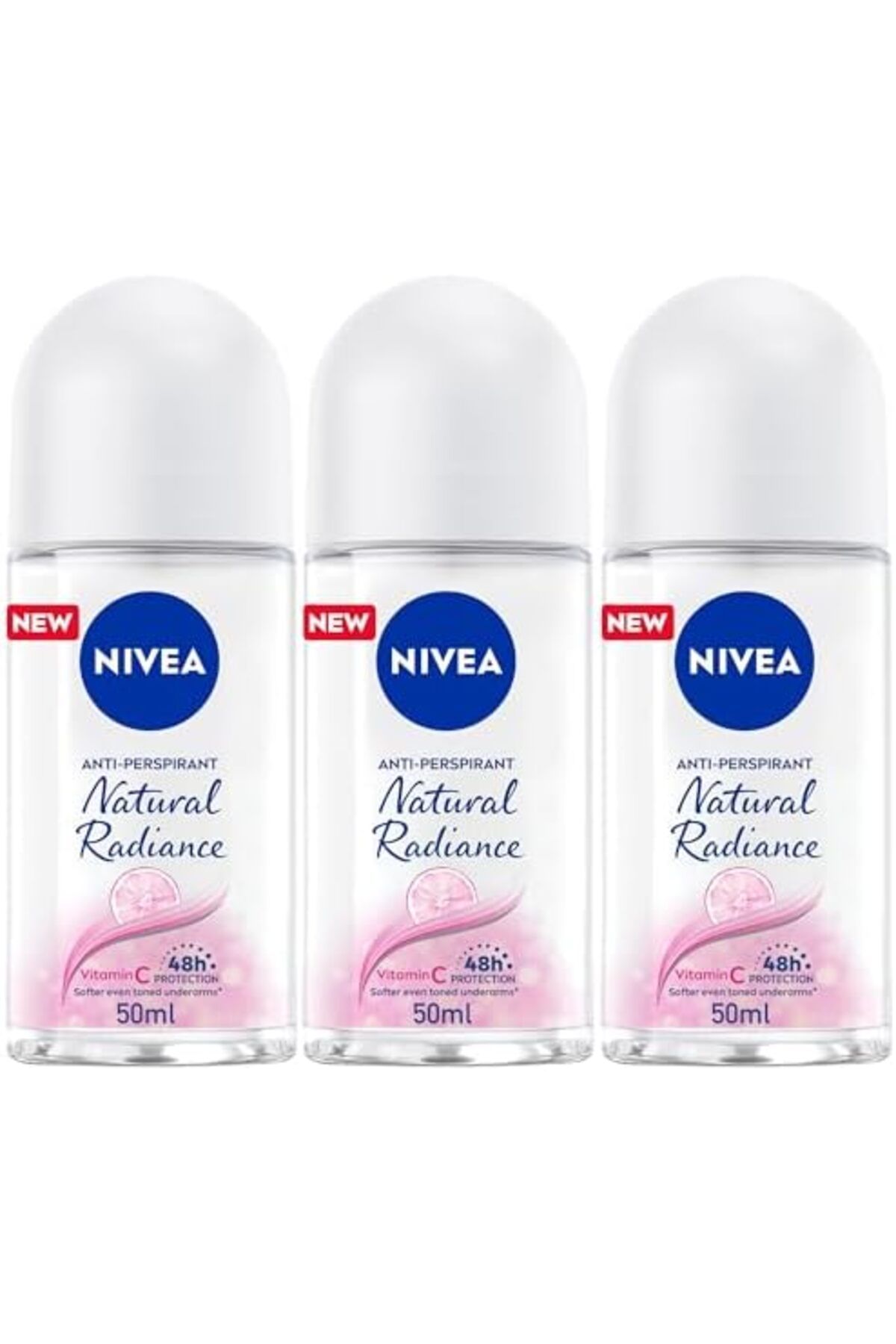 NIVEA-Natural Fairness Roll-On Antiperspirant for Women, 3x50ml 2