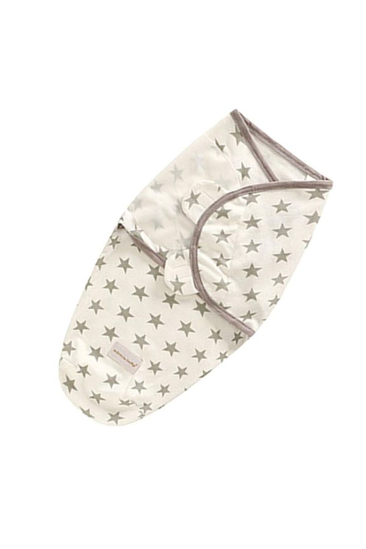 Generic-Soft And Light Weight Baby Comfortable Swaddling And Cap Set With Star Print Design 4