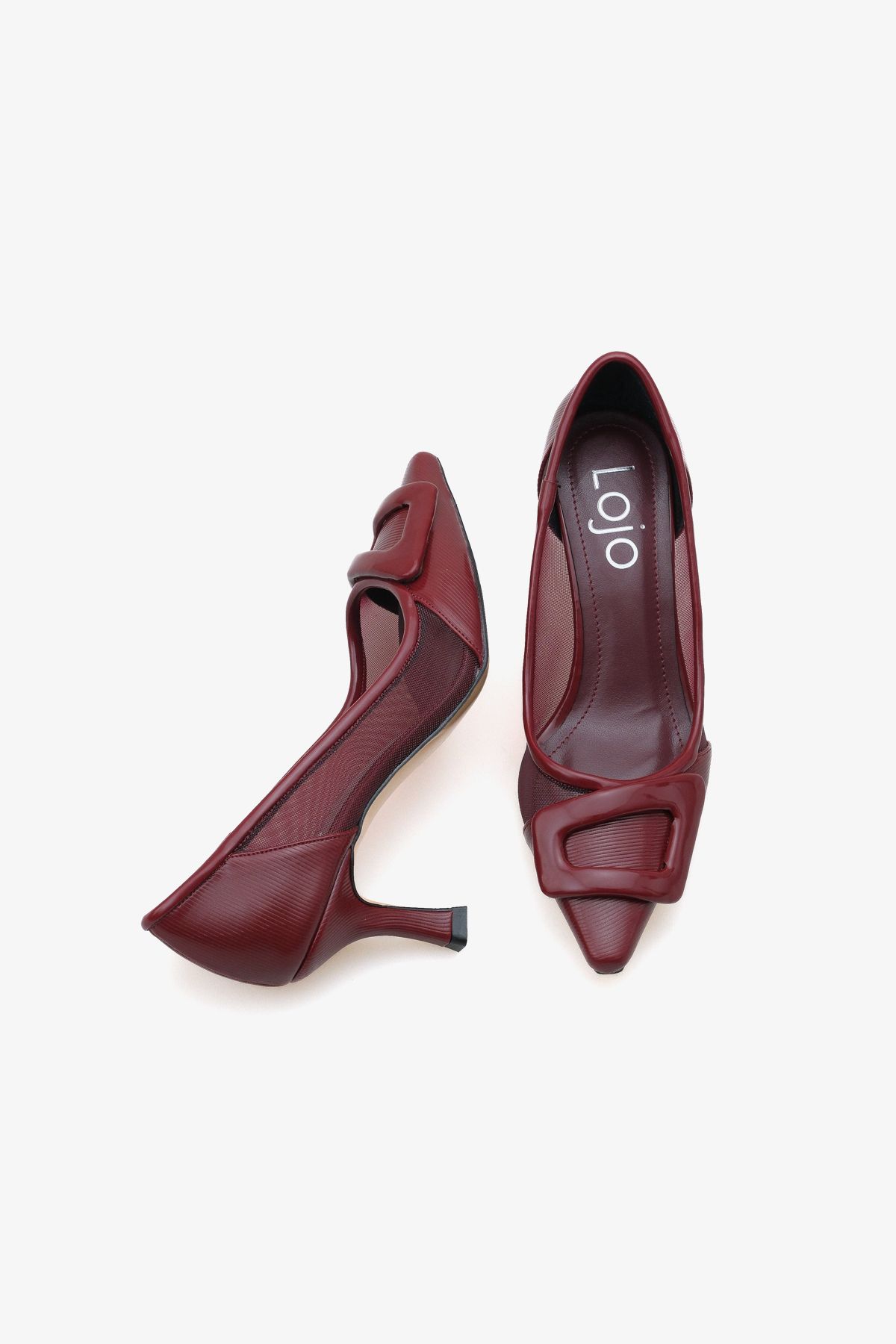 استیلتو زنانه لاله دست و پنجه نرم دقیق بینی روزانه STILETTO NINKA BURGUNDY LOJO