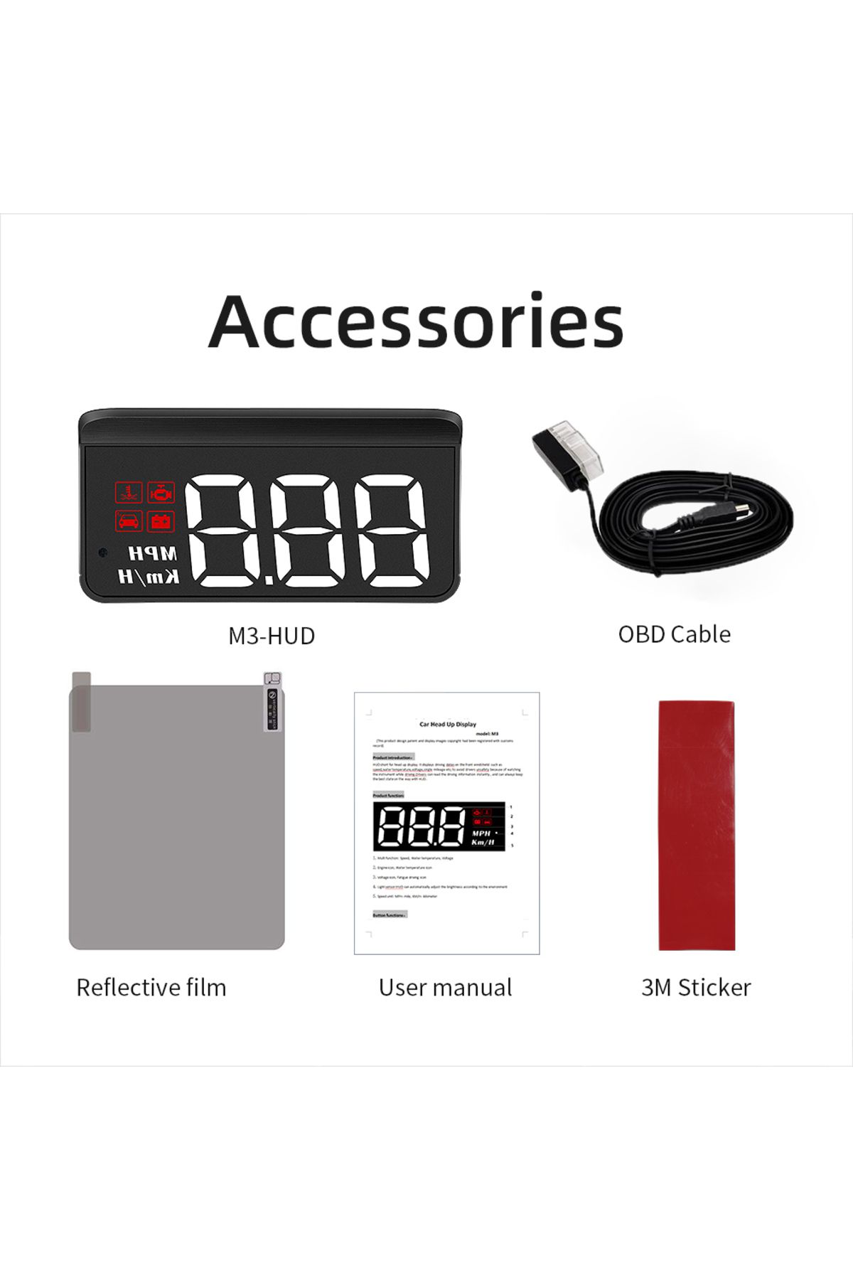 Choice-M3 M3 Auto OBD2 GPS Head-Up Display Auto Electronics HUD Projector Display Digital Car Speedometer A 1