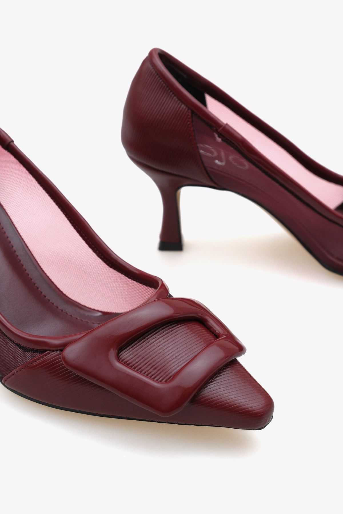 استیلتو زنانه لاله دست و پنجه نرم دقیق بینی روزانه STILETTO NINKA BURGUNDY LOJO