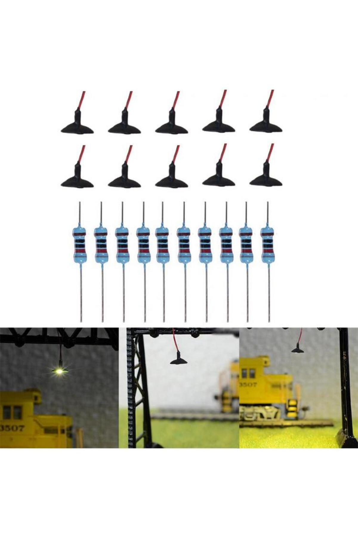 ست چراغ دیواری، چراغ خیابانی، چراغ ریل‌راه‌آهن مدل قطار، چراغ سقفی LED سیاه برای مقیاس OO و HO …