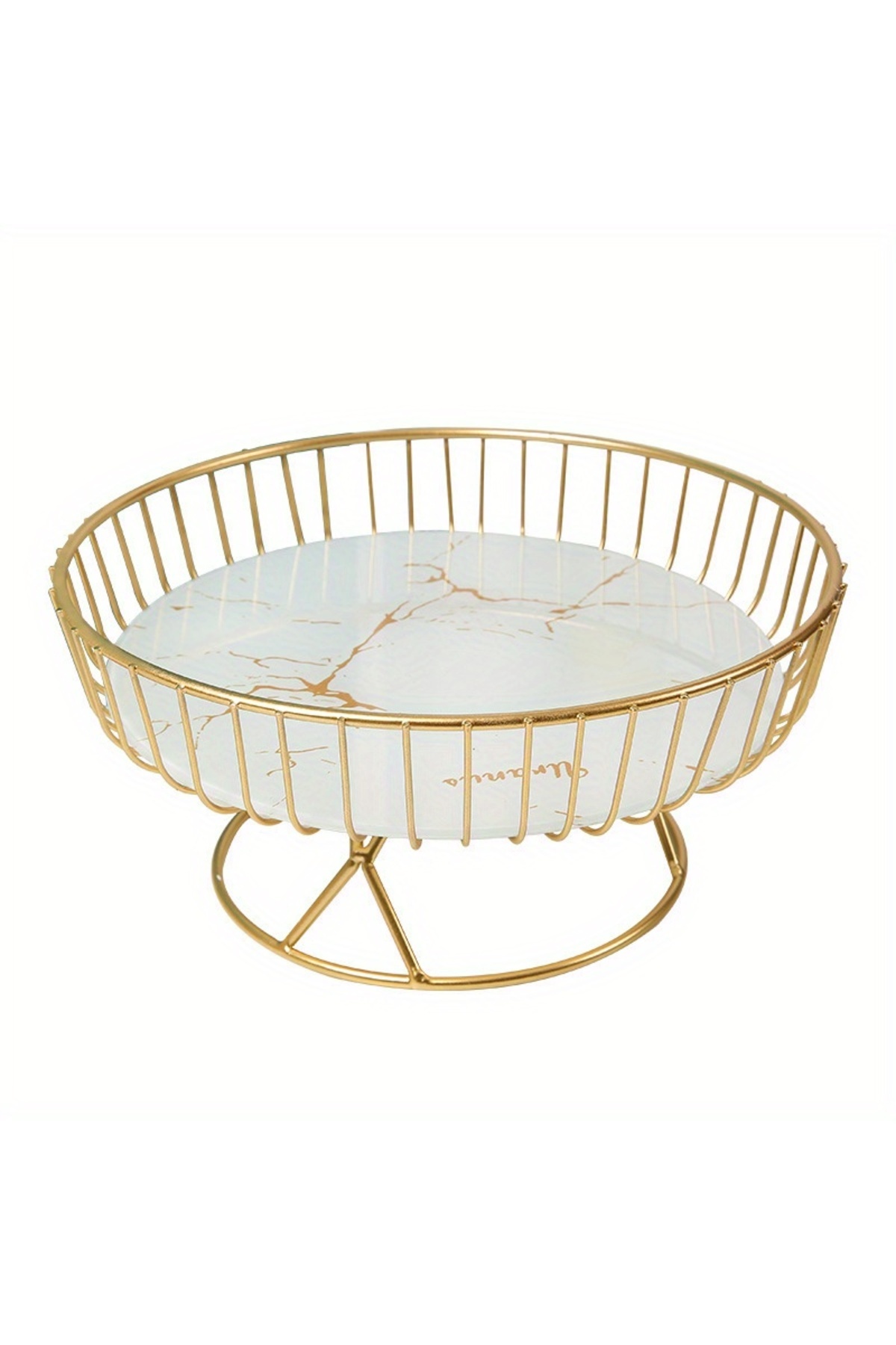 Choice-White Tray L Light Luxury Fruit Plate, Creative Living Room Home Fruit Basket Afternoon Tea Candy De 1