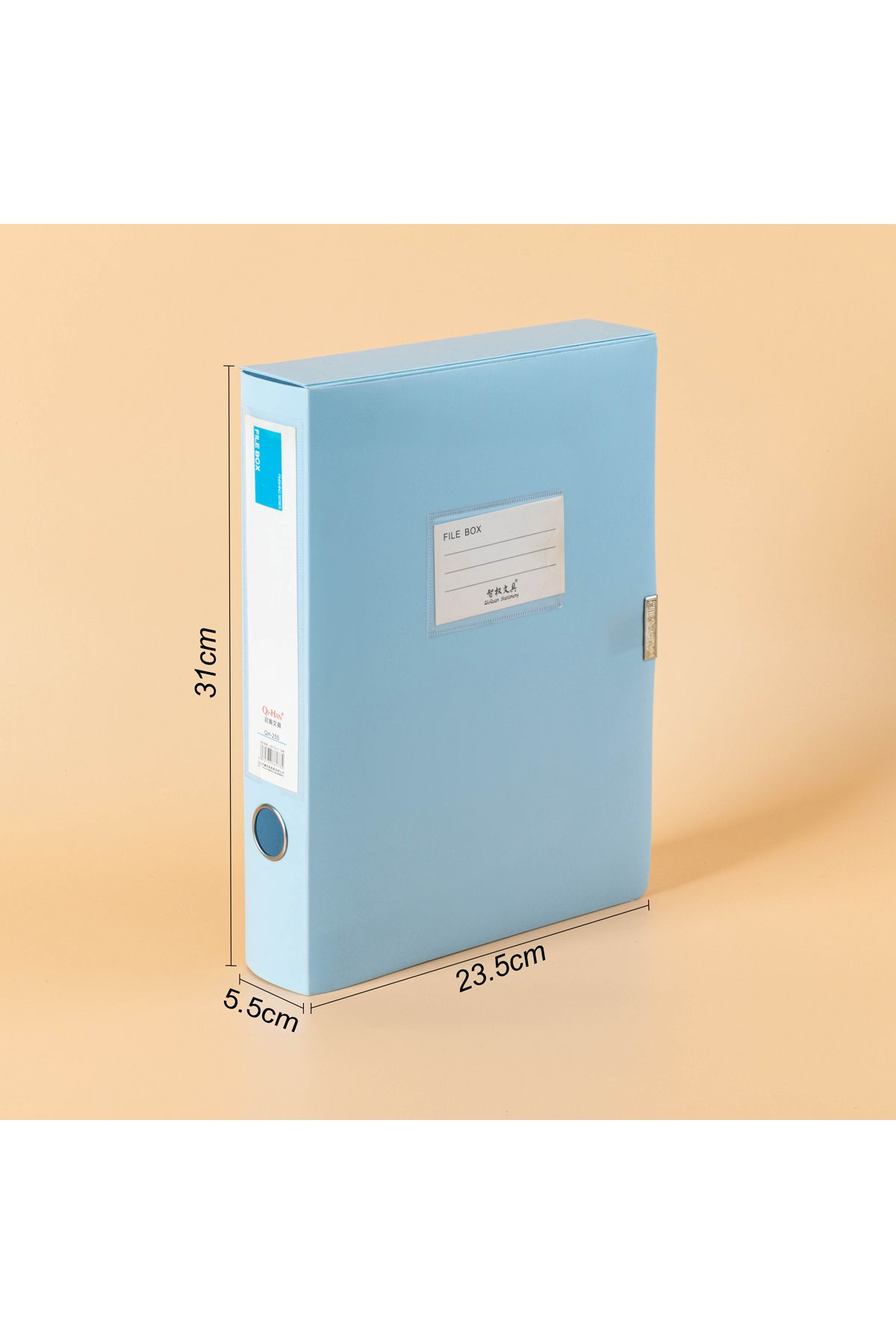 Choice-Blue Morandi file box, A4 folder, file box, Velcro fastener storage bag, data book, office storage b 1