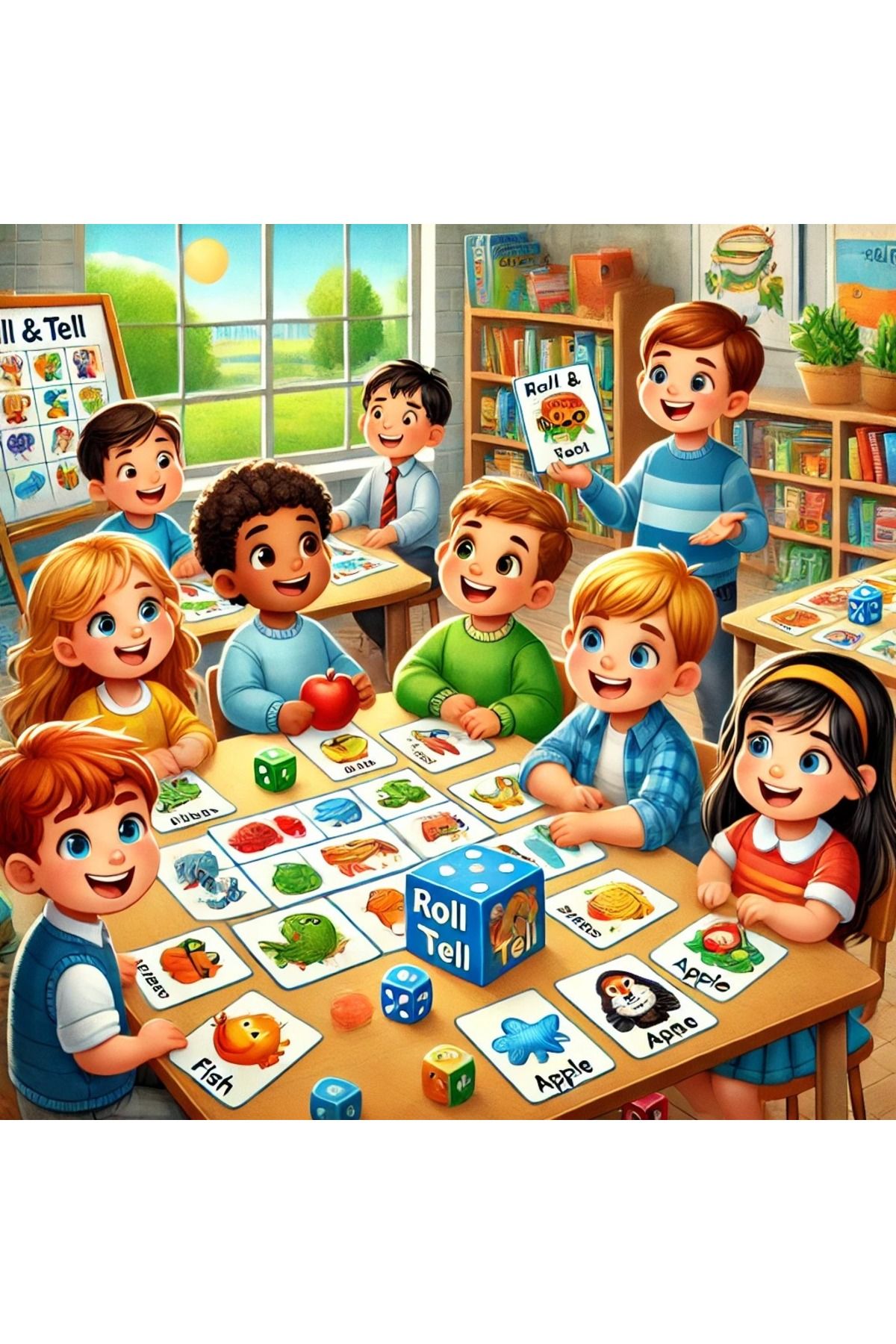 Smart-Roll And Tell Fun Storytelling Dice Game For Kids, Enhances Creativity, Language & Imagination 3