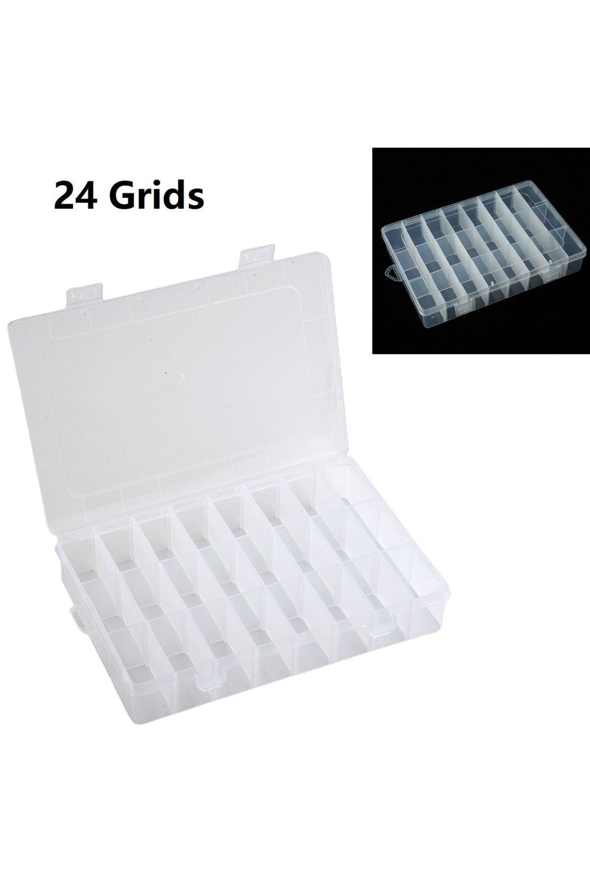 Choice-A 24 Grids Compartment Plastic Storage Box Screw Holder Case Organizer Container For Craft Parts Me. 1