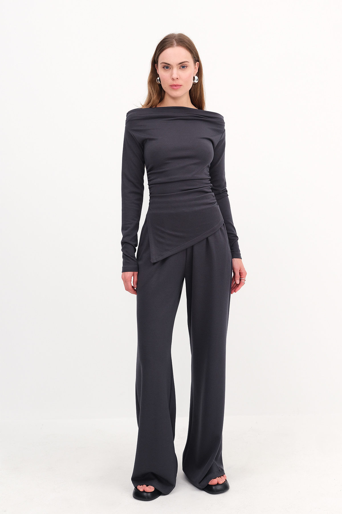 Addax-Boat Neck Bottom-Top Suit Tkm13907 2