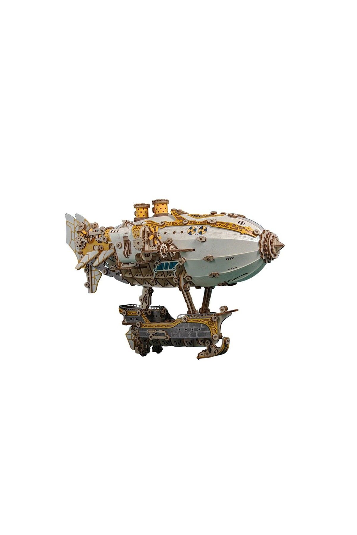 ROKR Puzzle 3d, Dirijabil Mfantasy, Alb, Hc, Lemn, 473 Piese - One Size
