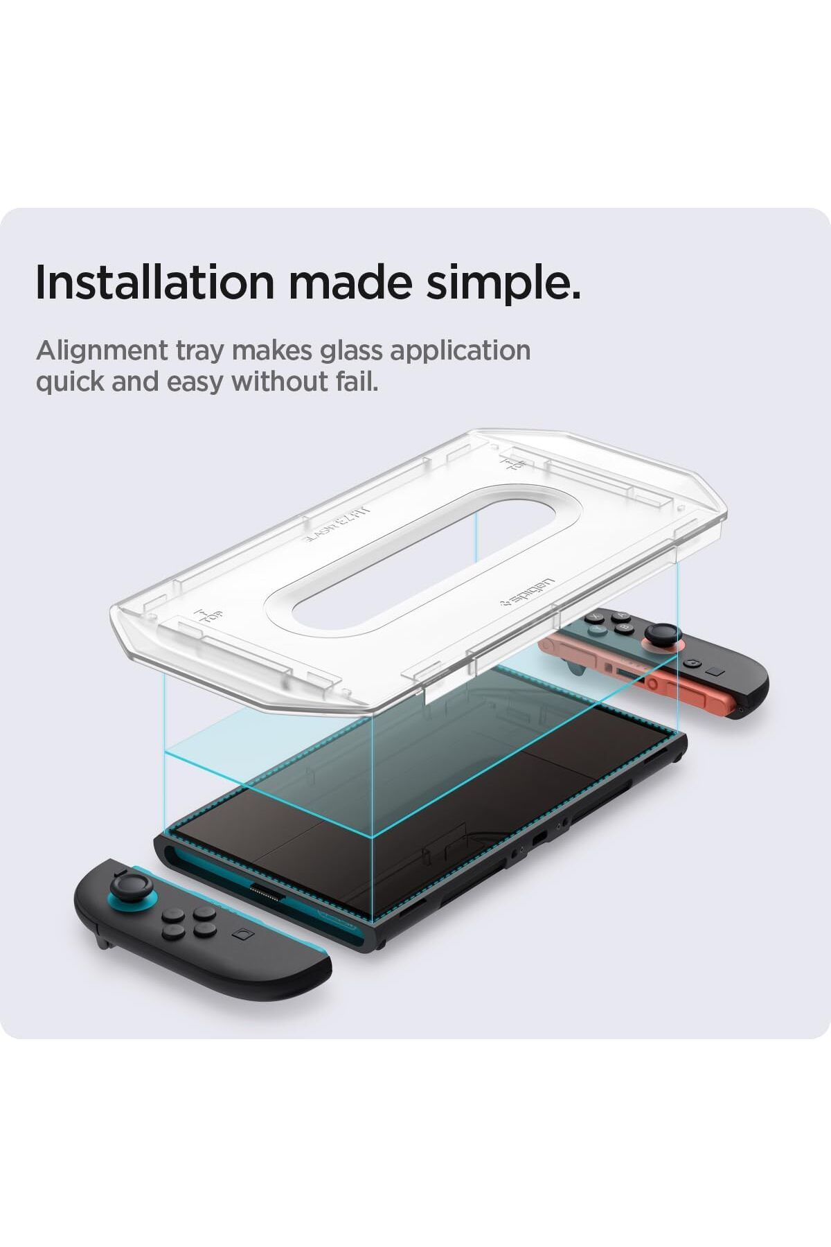 Spigen-واقي شاشة GLAStR EZ FIT لجهاز Nintendo Switch 2 (2025) مصنوع من الزجاج المقوى الفاخر - عبوة من قطعتين 3