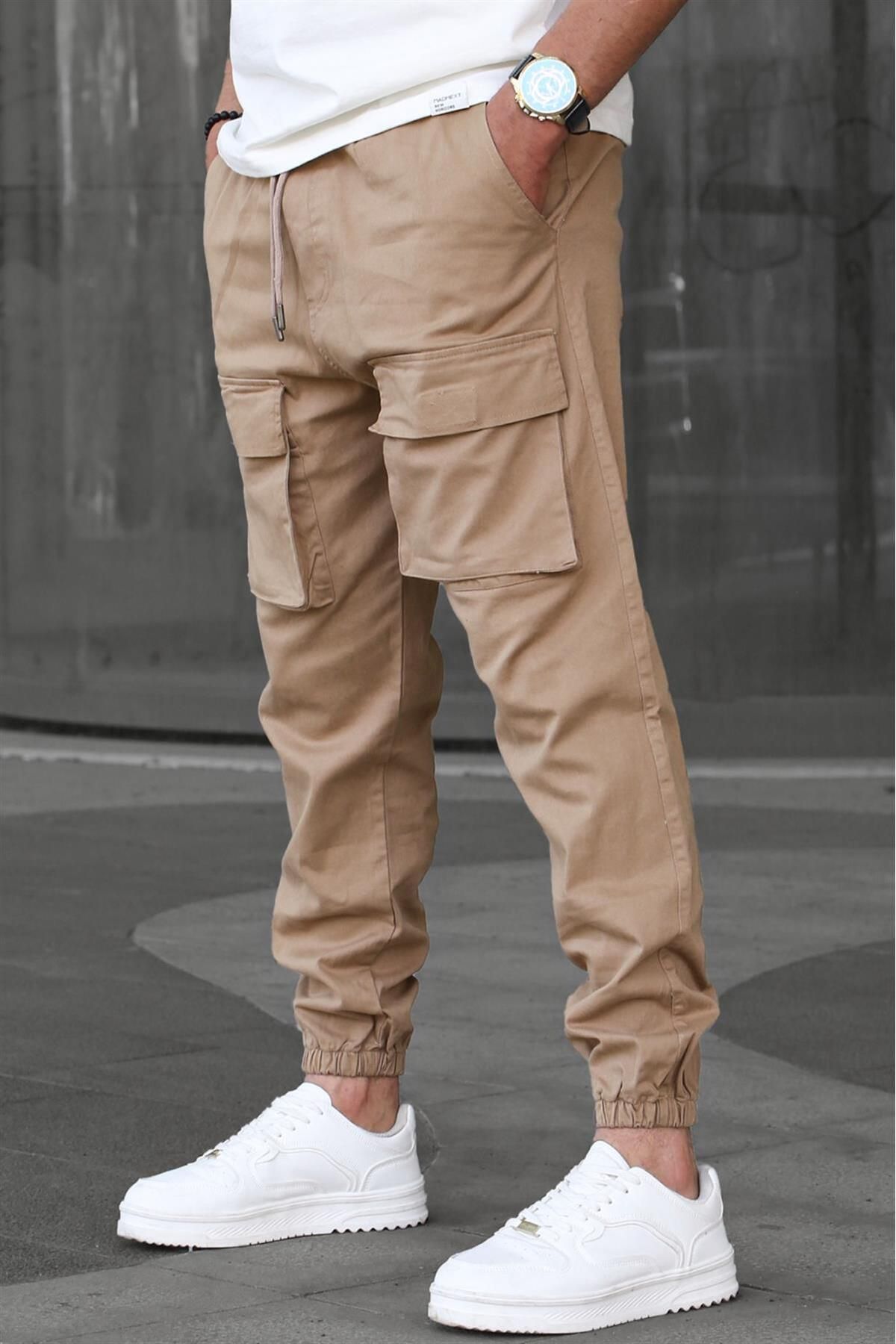 شلوار نود مردانه جیبی Camel Cargo 6812 Madmext