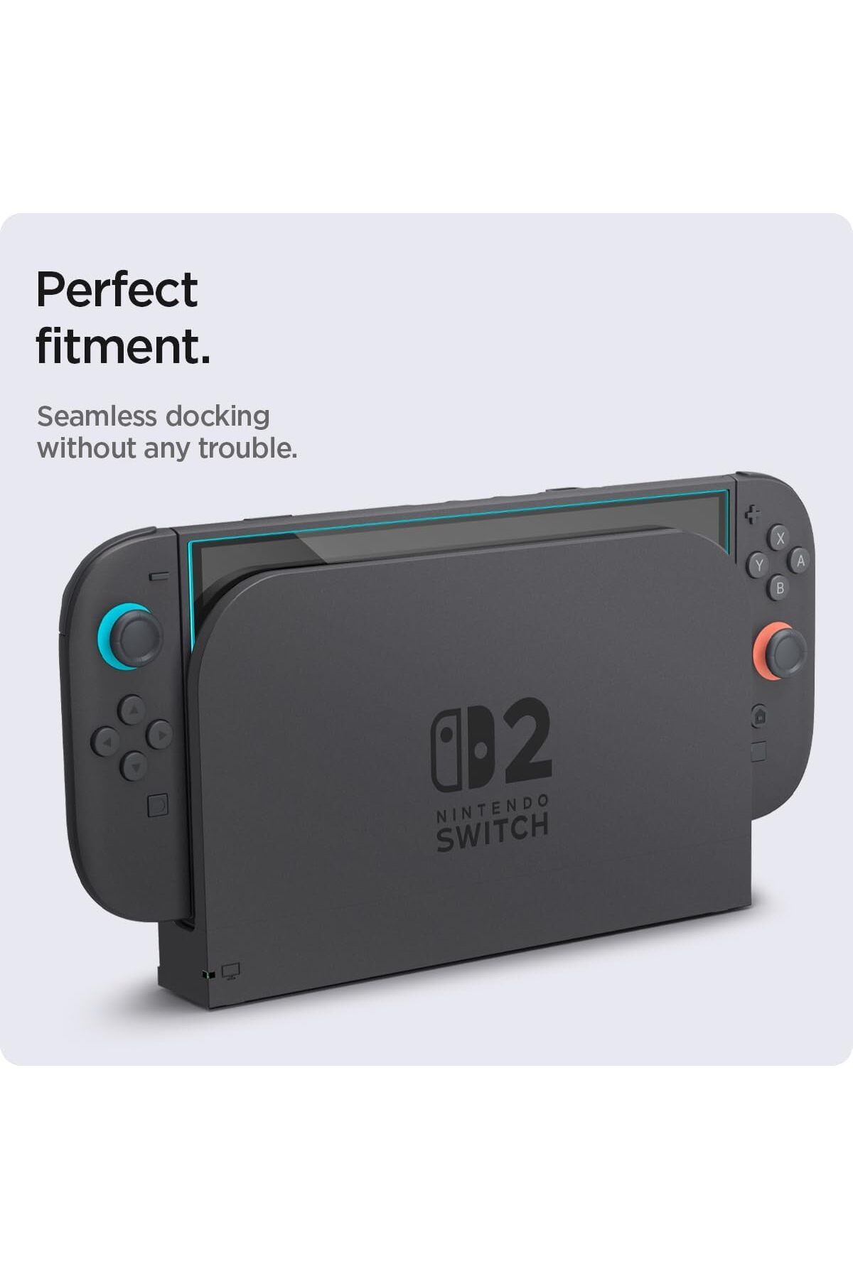 Spigen-واقي شاشة GLAStR EZ FIT لجهاز Nintendo Switch 2 (2025) مصنوع من الزجاج المقوى الفاخر - عبوة من قطعتين 6