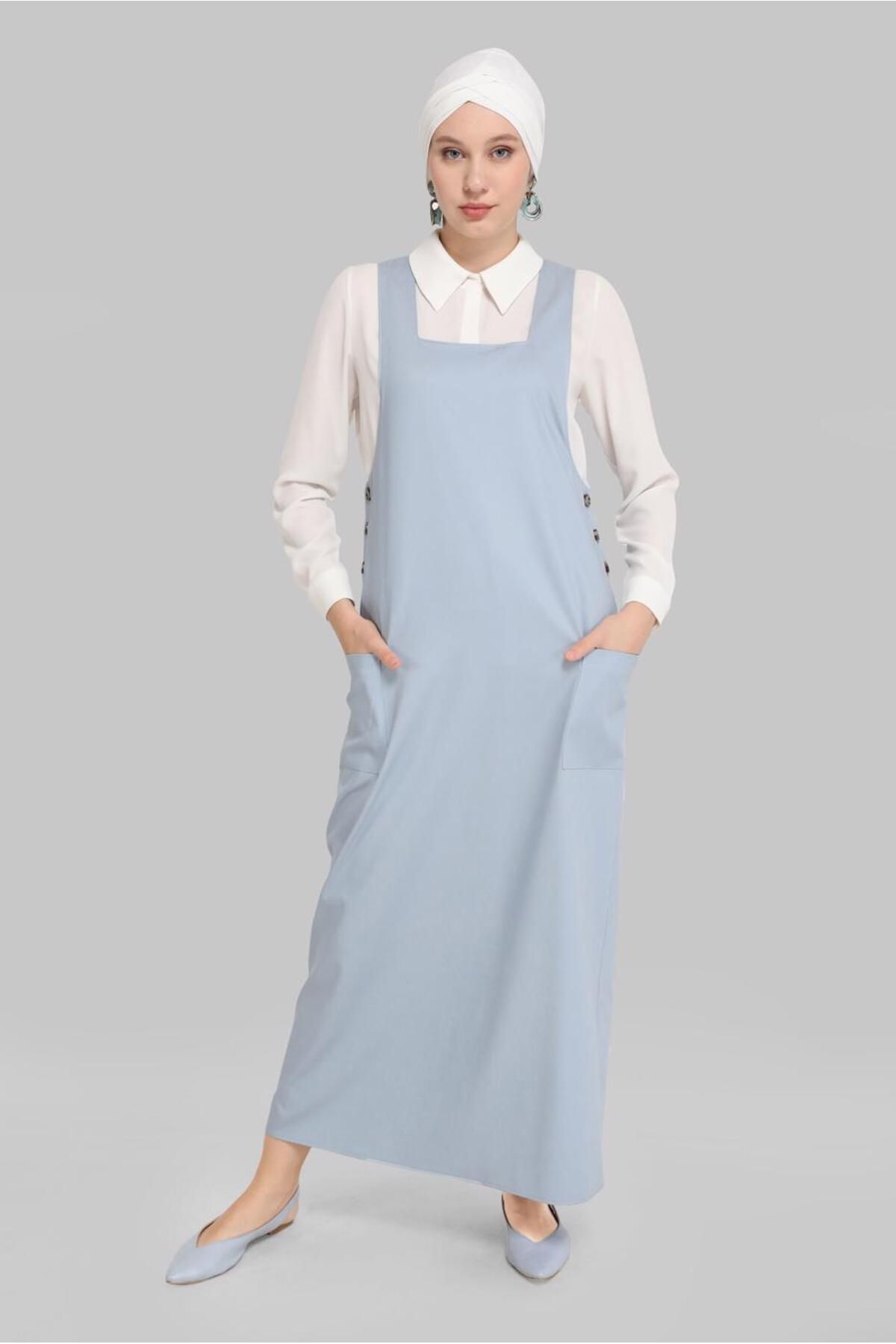 BUTTON DETAILED ZIPPER GIRL 40872-1 Alvina