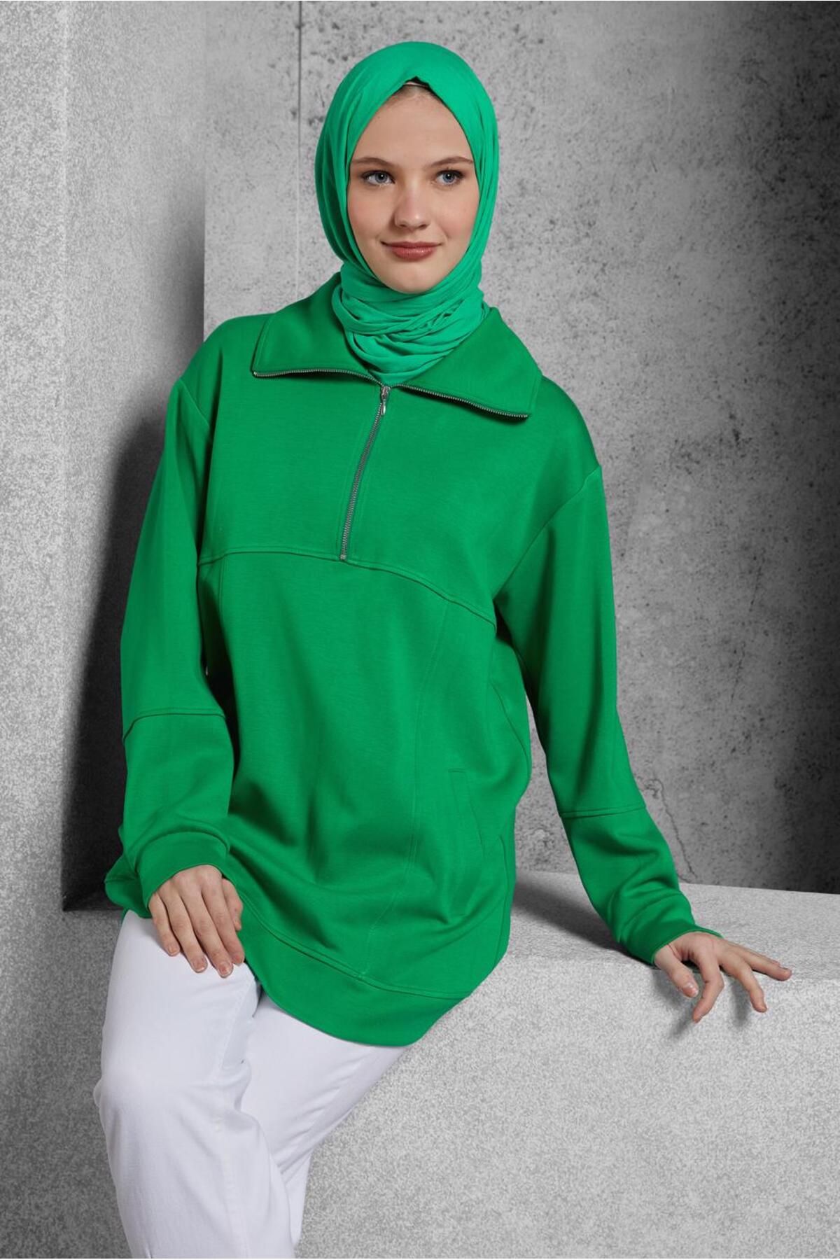 TUNIC TRACKSUIT SIDE زیپ دار 45264 Alvina