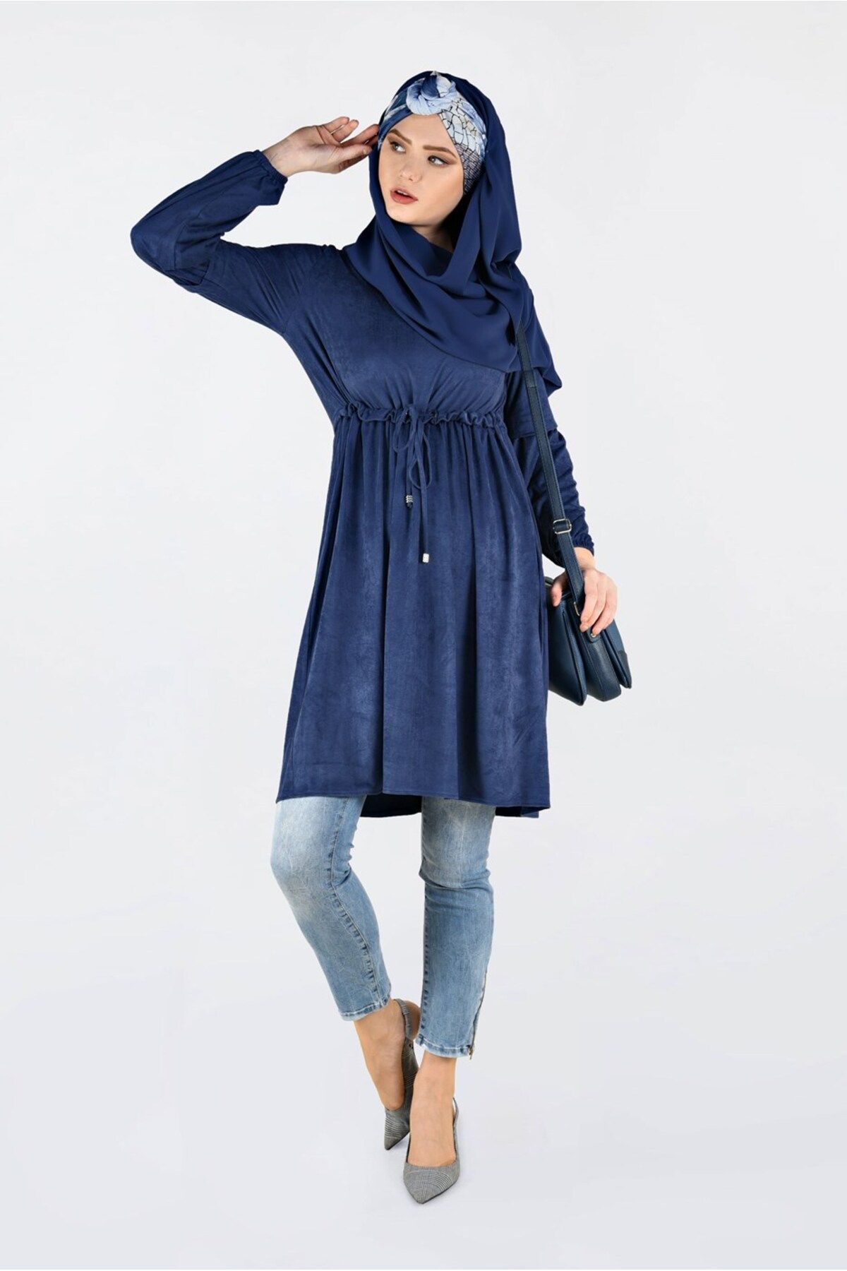 تونیک نابوک کمر طرح دار 4791 Alvina