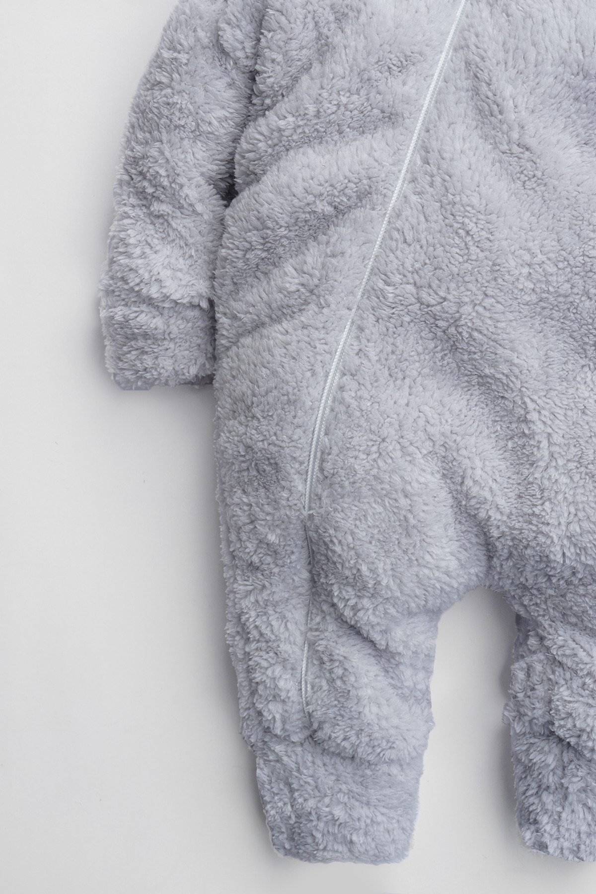 nurbeli X İpek Atlas Kız Erkek Bebek Ve Çocuk Kapüşonlu Peluş Tulum fotoğrafı 2 (önizleme)