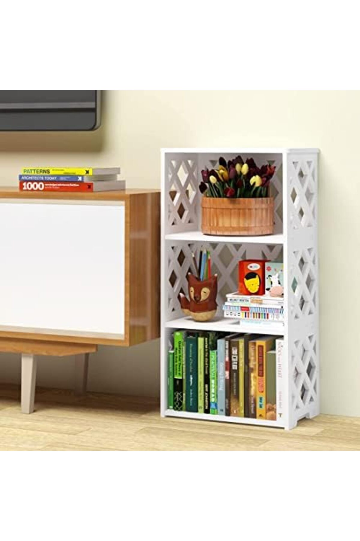 Generic-3-tier White Kids Small Bookshelf With Open Shelves For Bedroom, Living Room, Bathroom Or Office 4