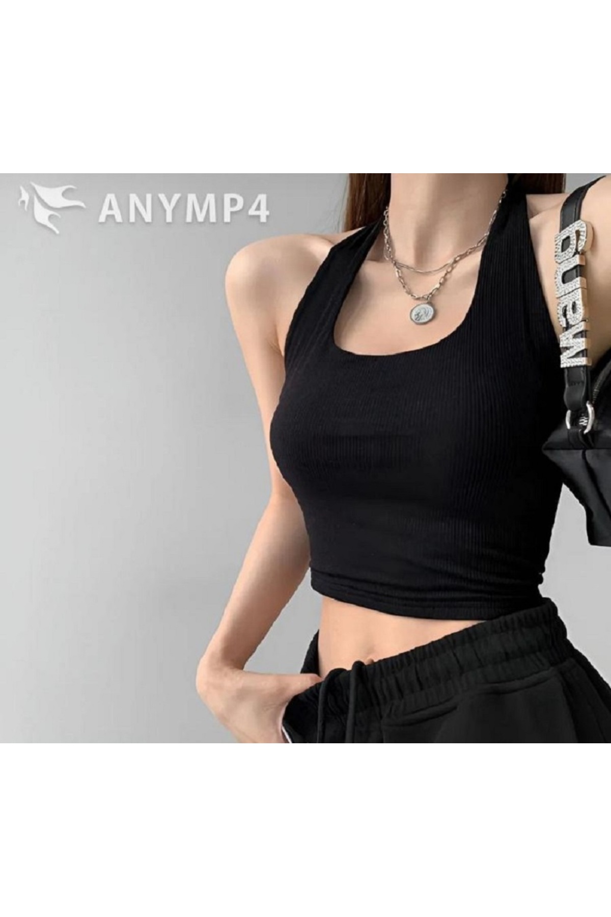 Lorya Giyim Kadın 3'lü Paket Pamuklu Vücuda Yapışan Kaşkorse Fitilli Kumaş Kolsuz Çarpraz Basic CROP Atlet görsel 4