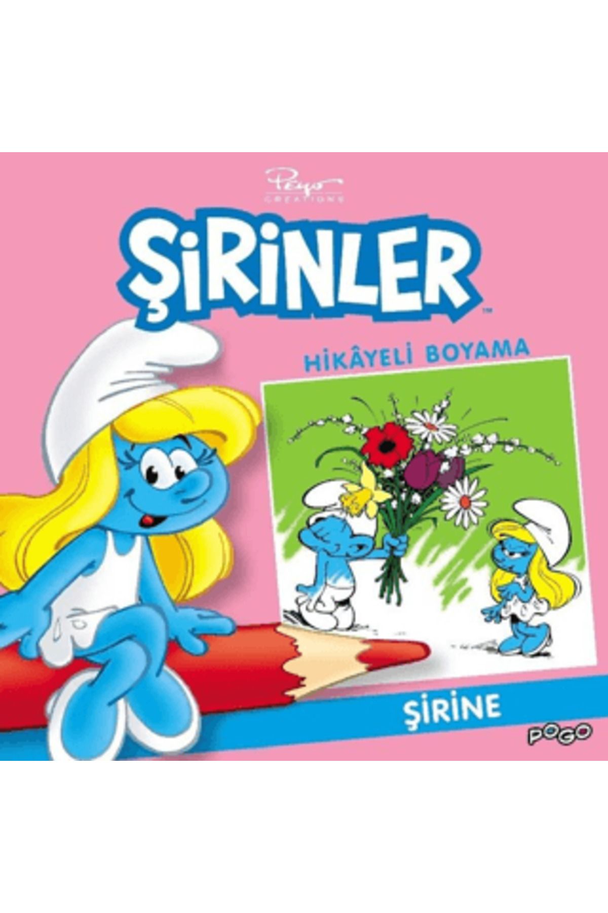 Pogo Çocuk Şirine Hikayeli Boyama - Şirinler
