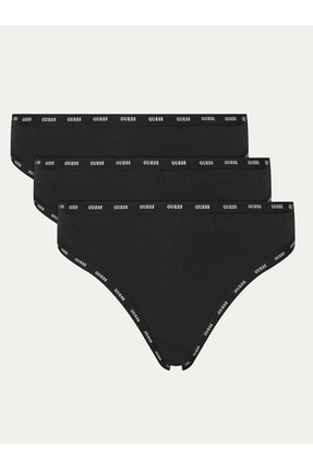 Guess 3 PACK BASIC THONG Kadın Siyah İç Çamaşırı O5RG13K6YW1-JBLK