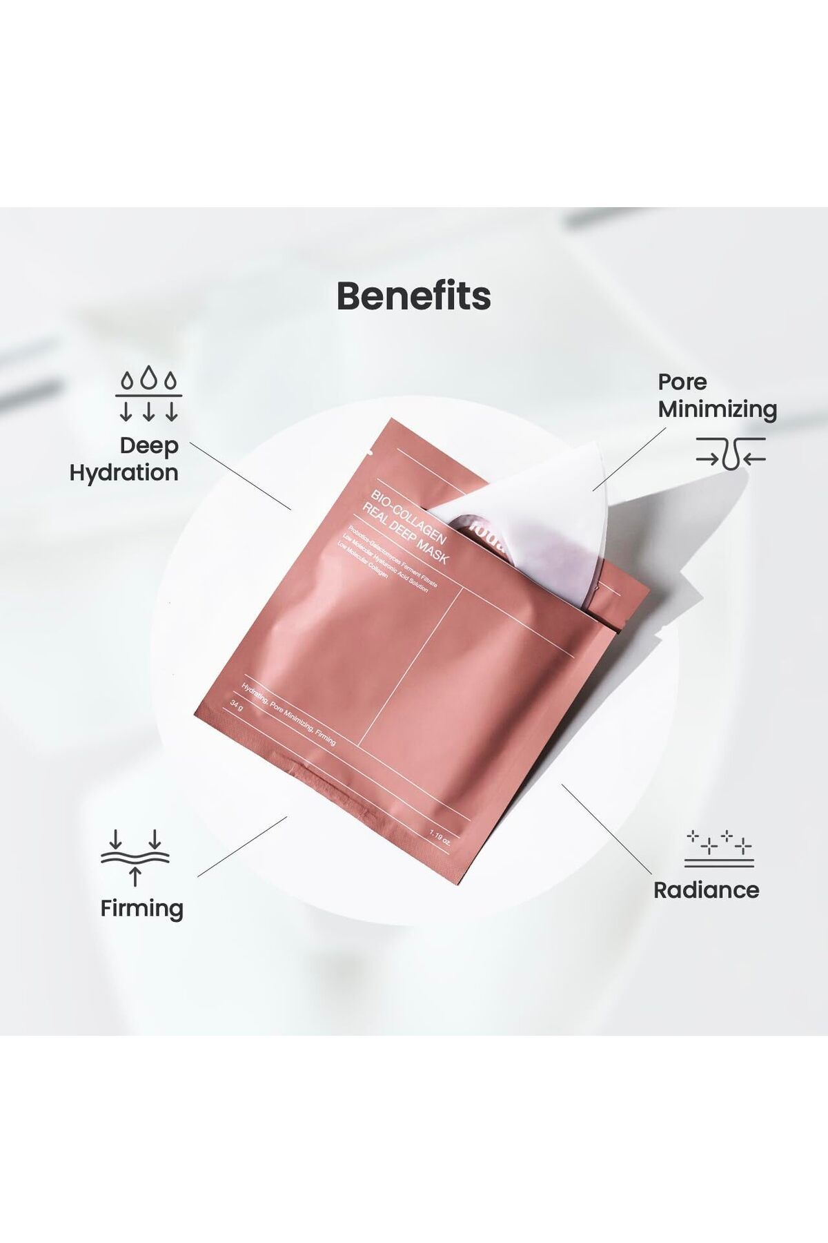 Biodance-Bio Collagen Real Deep Mask – Moisturizing Facial Sheet Mask with Nucleic Separation Collagen 6