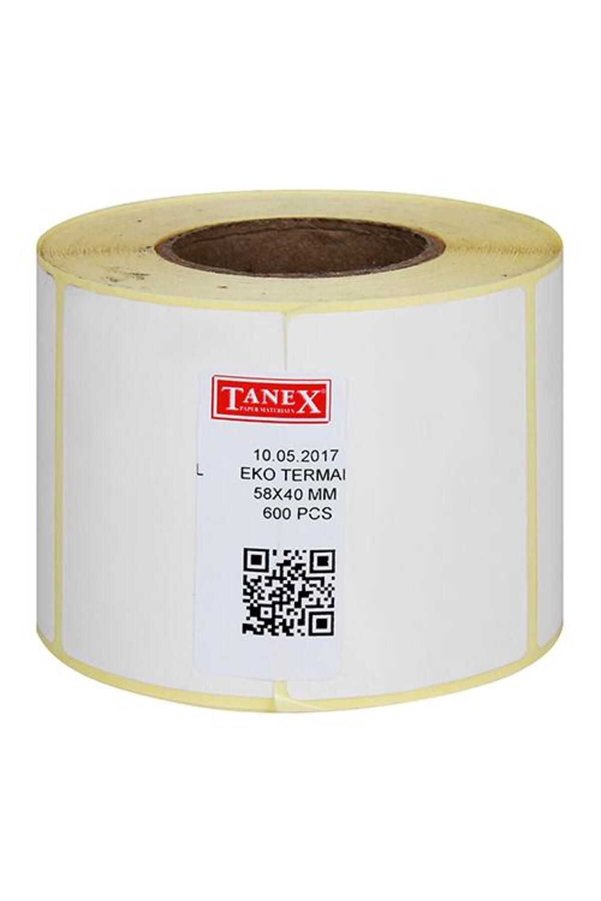 Tanex Termal Rulo Etiketi 58 X 40 Mm 600 Adet - Beyaz