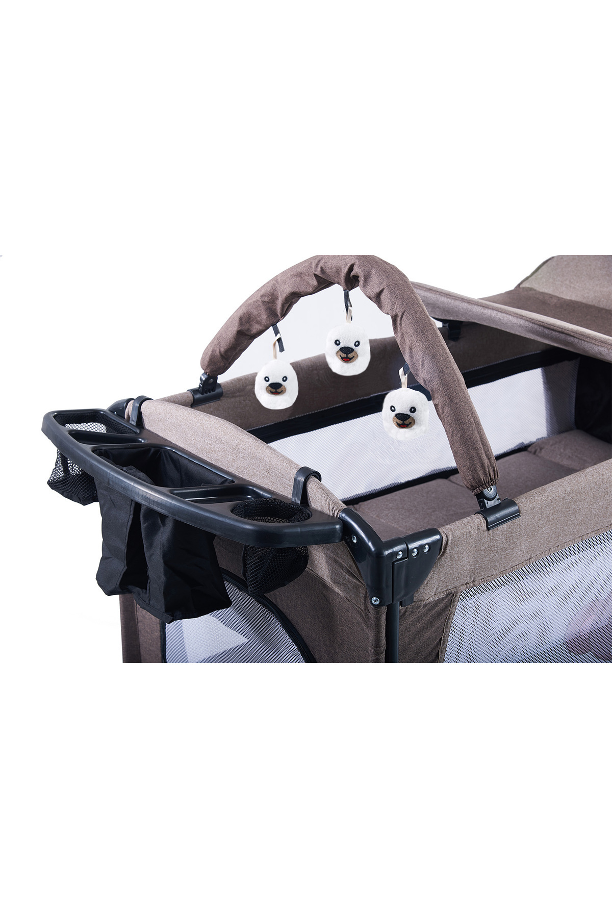 Hoffie Sleep Side Play Anne Yanı Park Yatak Sallanır Cibinlikli Oyun Parkı Beşik 70X110 Cm +Yataklı fotoğrafı 7 (önizleme)