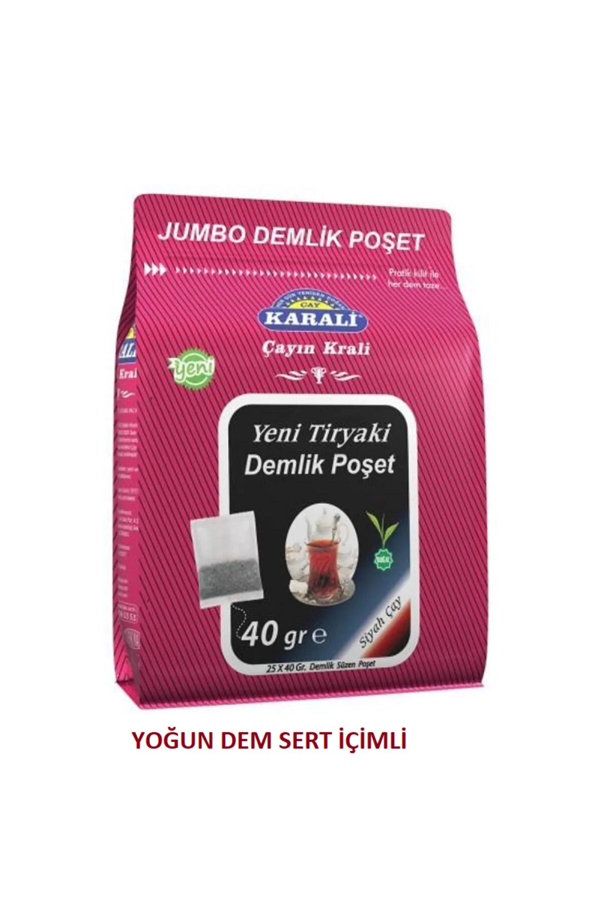 Karali Çay Karali Tiryaki Demlik Poşet 40 Gr X 25 Adet 1 Kg RizeCaySepeti