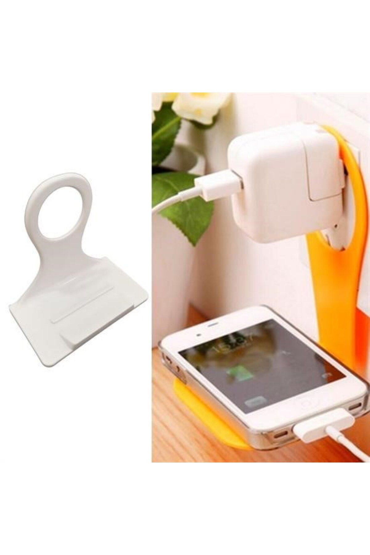 Meleners ® Universal Mobil Şarj Priz Askısı ve Telefon Tablet Tutucu Stand