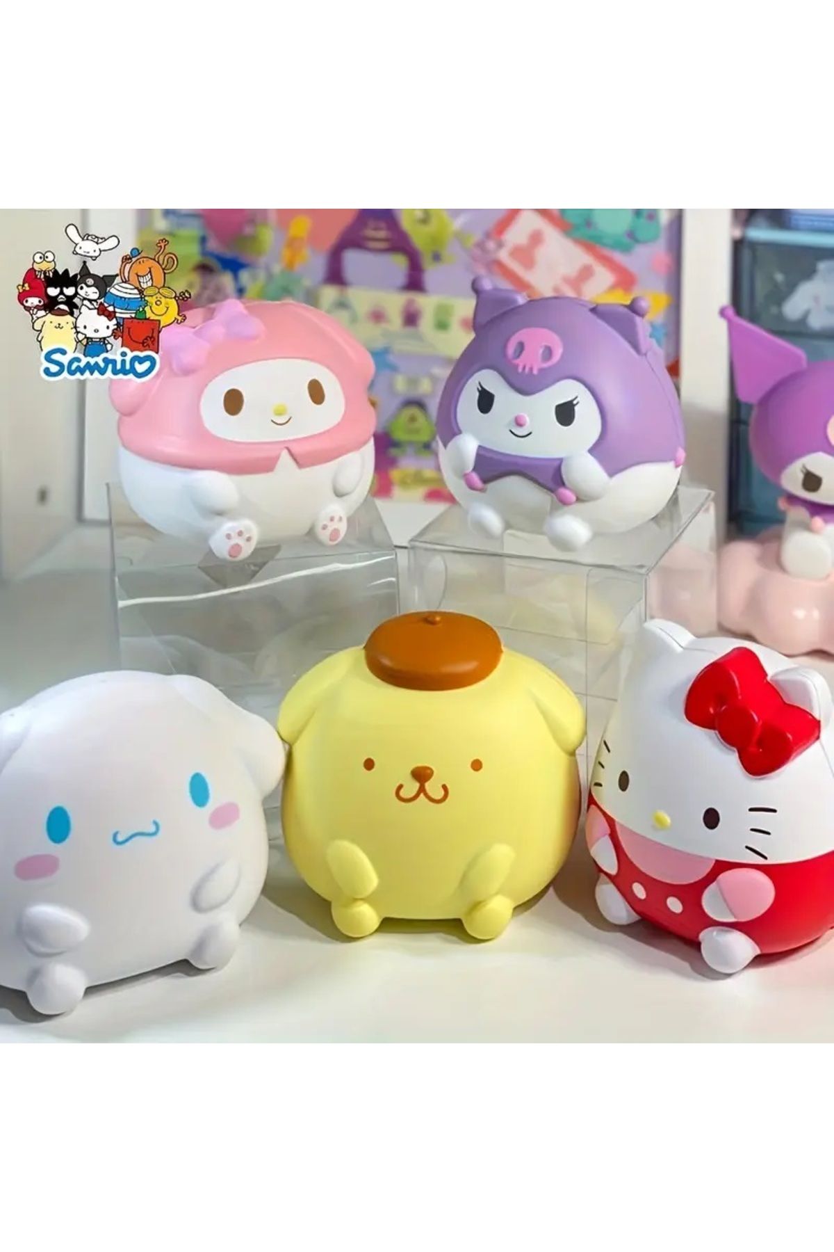 zeynobella 1 Adet Sanrio Kuromi My Melody Cinnamoroll Stres Giderici Sevimli Sukuşi Oyuncak Çanta Süsü Aksesuar